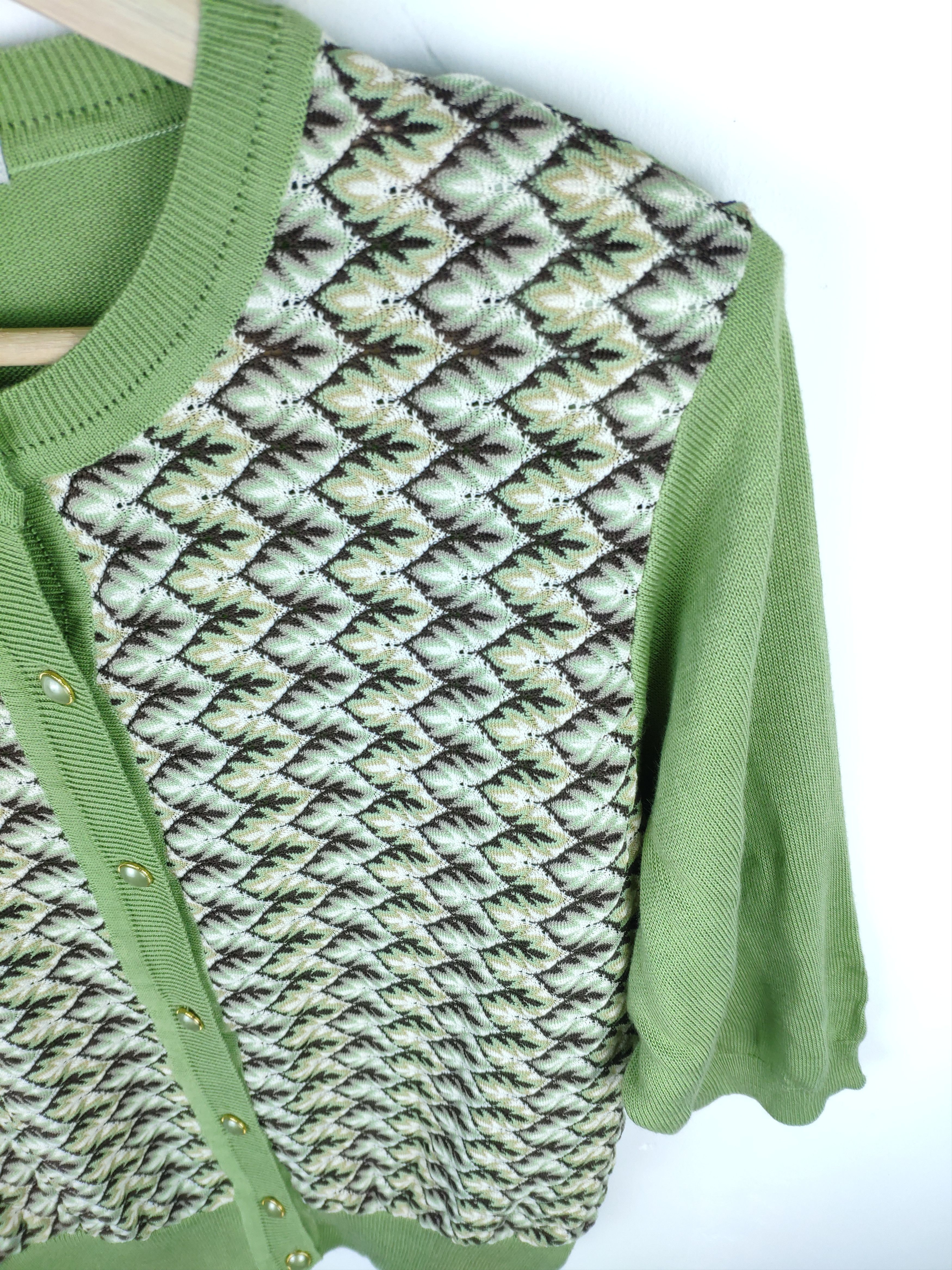 Japanese Brand × Vintage Steal 💥 Vintage Knit Cardigan Sweater Native Style Size M / US 6-8 / IT 42-44 - 2 Thumbnail
