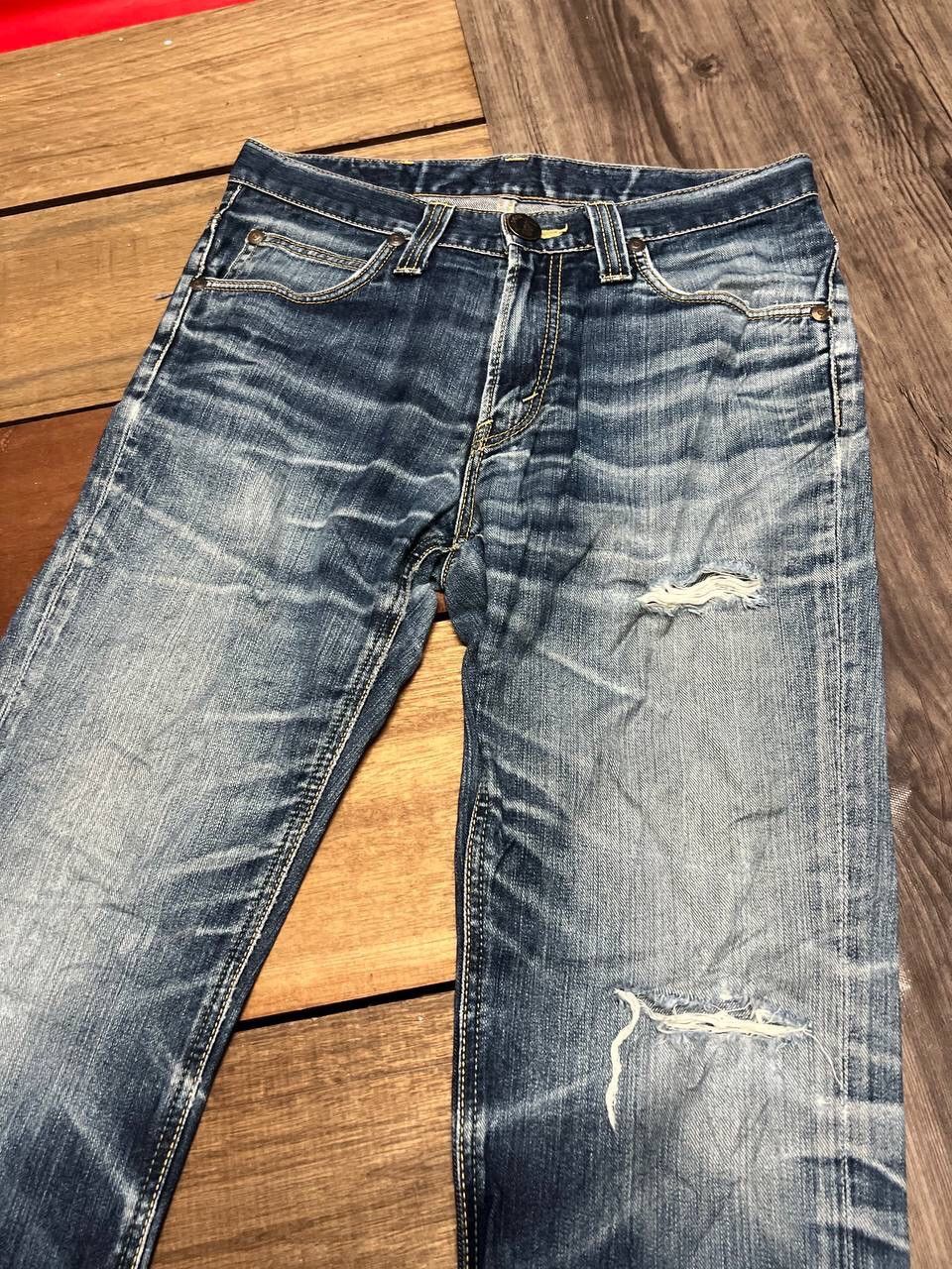 Lee VINTAGE LEE DISTRESS JEANS SIZE 32 Size US 32 / EU 48 - 2 Thumbnail