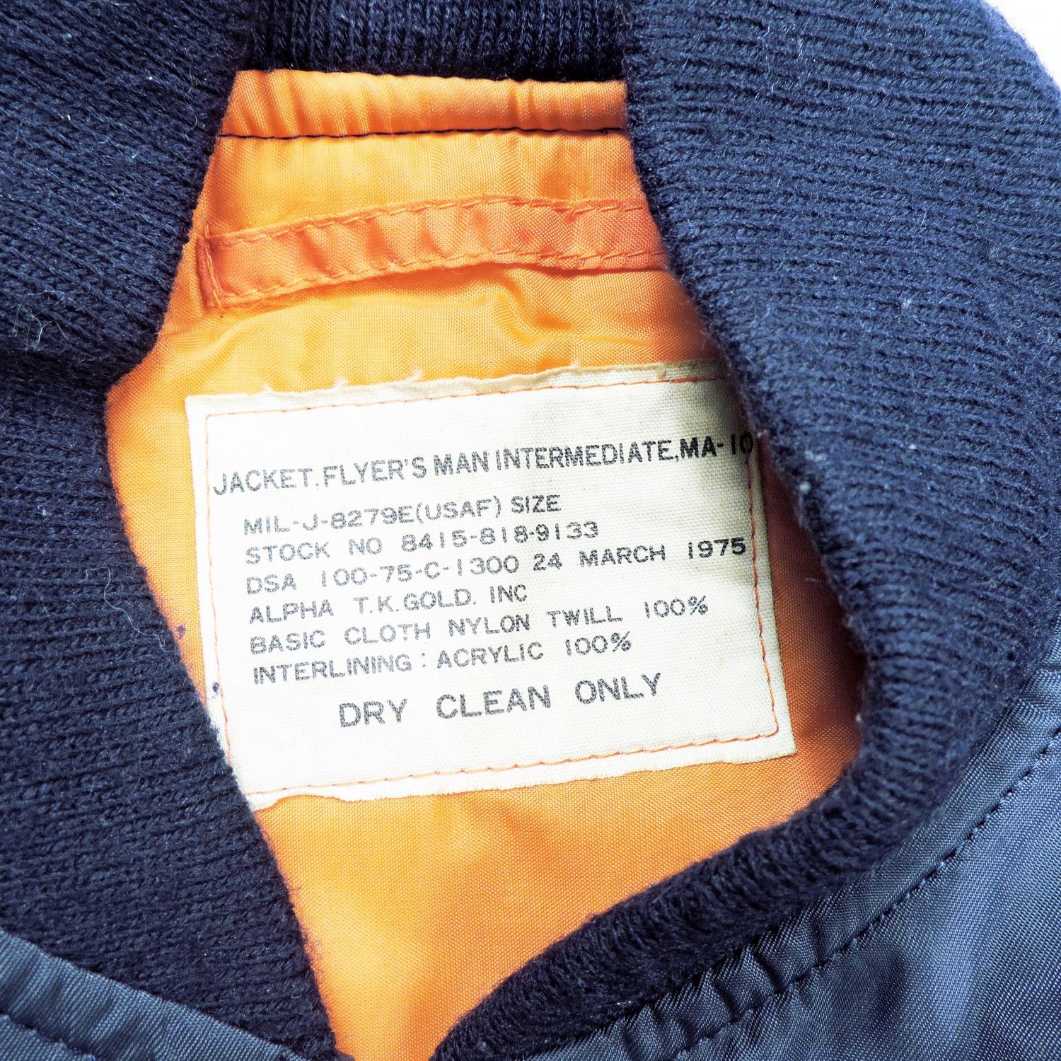 Other Alpha T.K. Gold Inc. USAF MA-1 Lighweight Flight Jacket Size US M / EU 48-50 / 2 - 4 Thumbnail