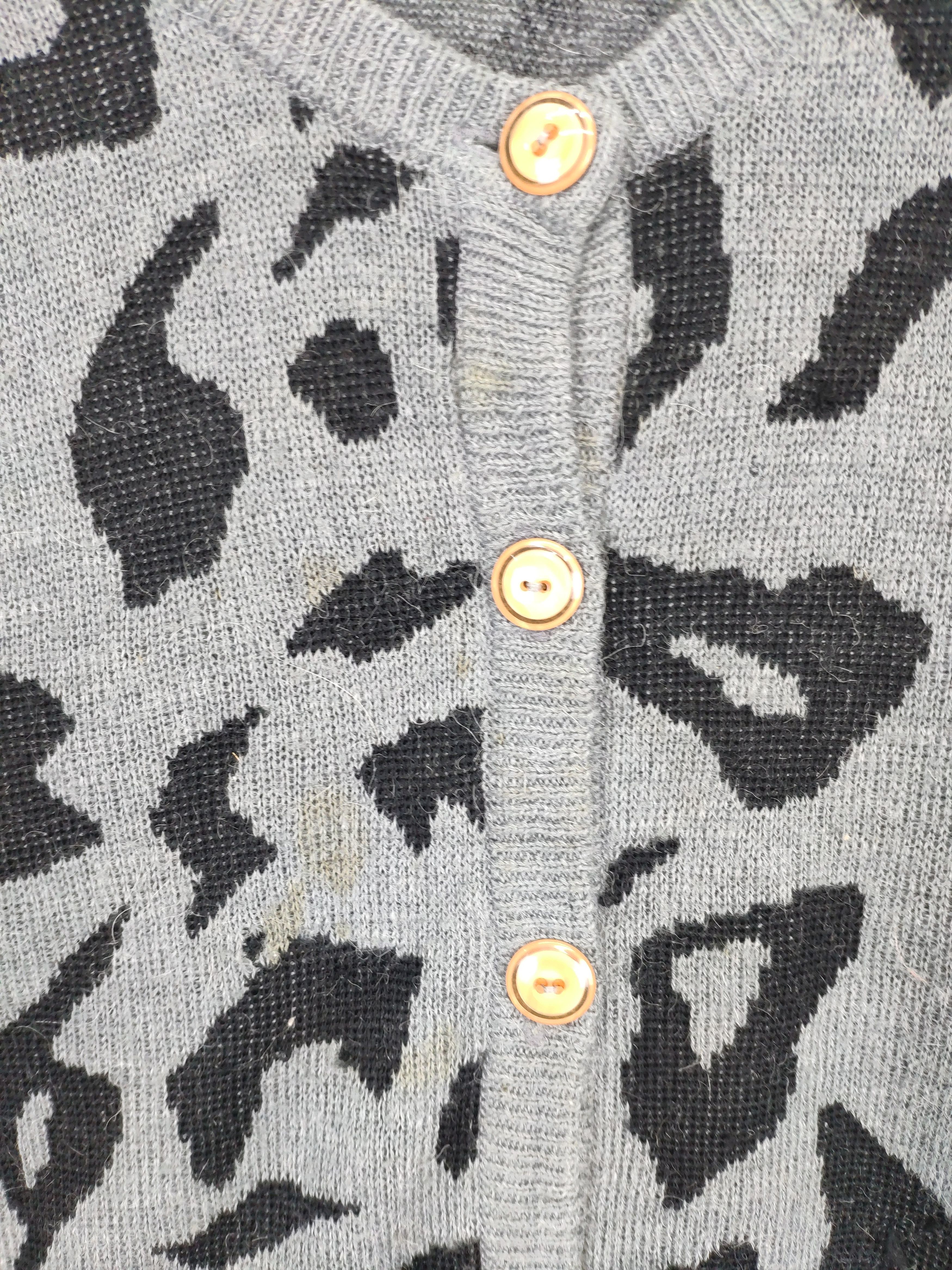 Japanese Brand × Vintage Vintage Cardigan Sweater Leopard Printed Size M / US 6-8 / IT 42-44 - 6 Thumbnail