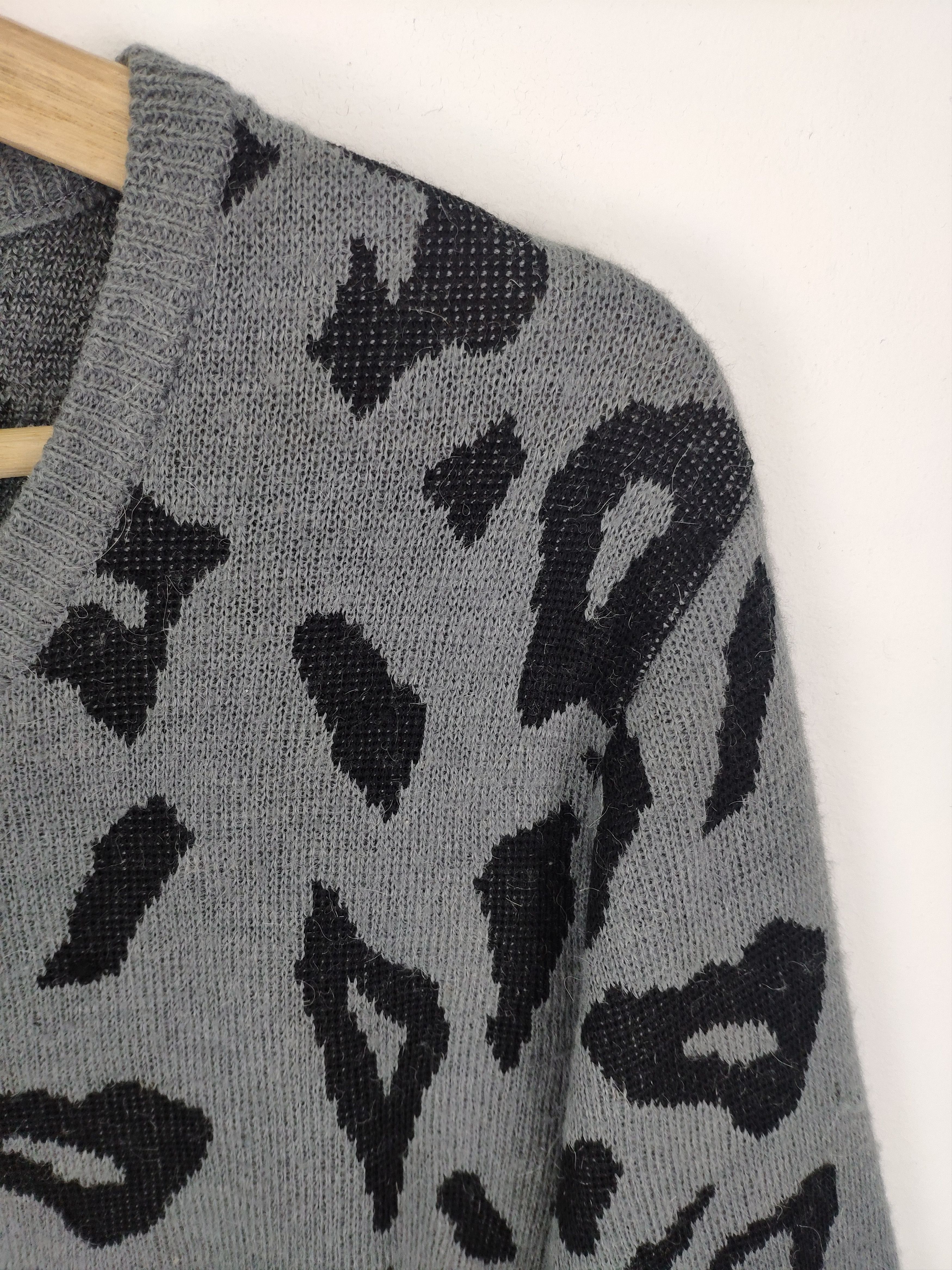 Japanese Brand × Vintage Vintage Cardigan Sweater Leopard Printed Size M / US 6-8 / IT 42-44 - 8 Thumbnail