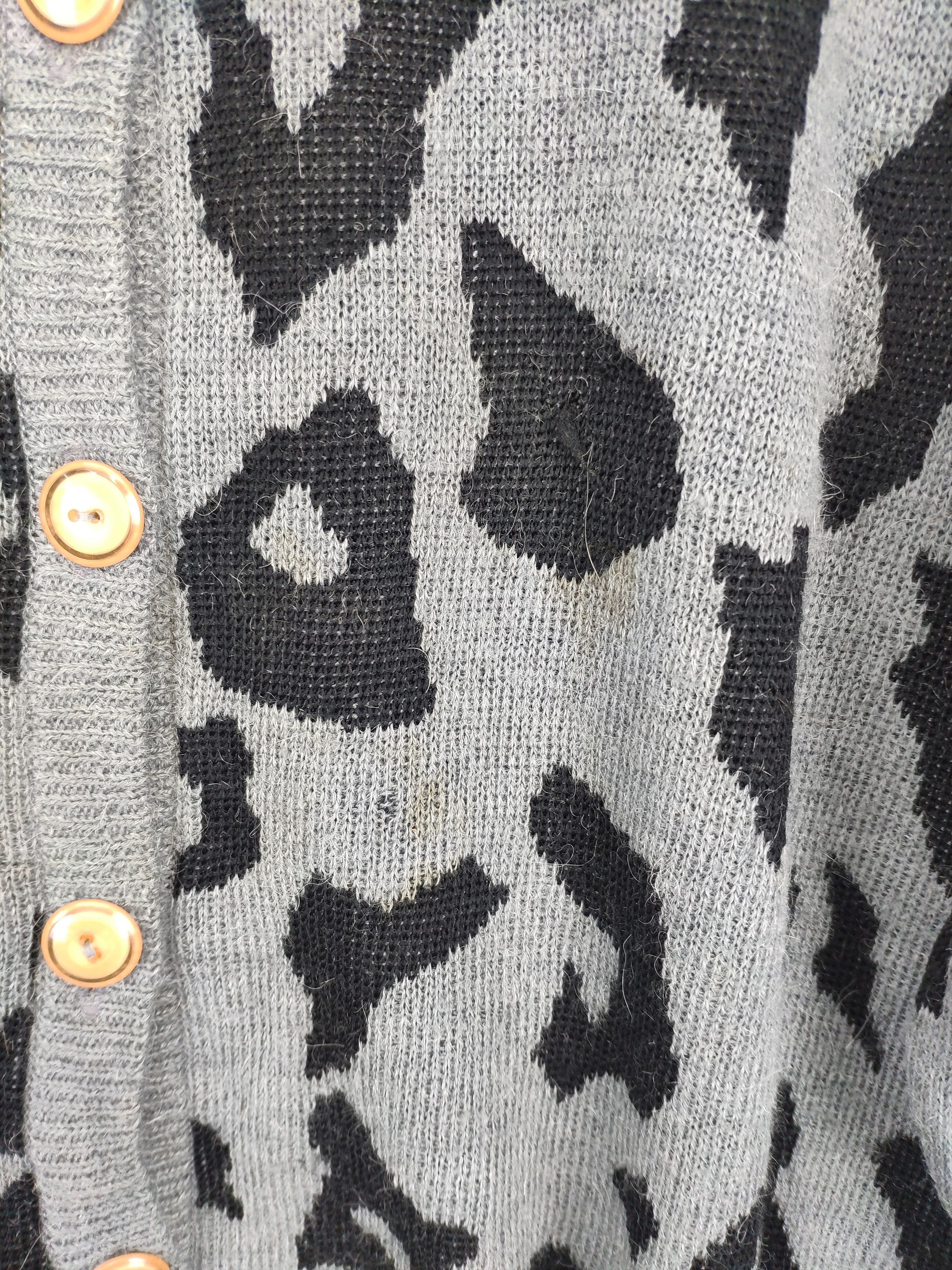 Japanese Brand × Vintage Vintage Cardigan Sweater Leopard Printed Size M / US 6-8 / IT 42-44 - 7 Thumbnail