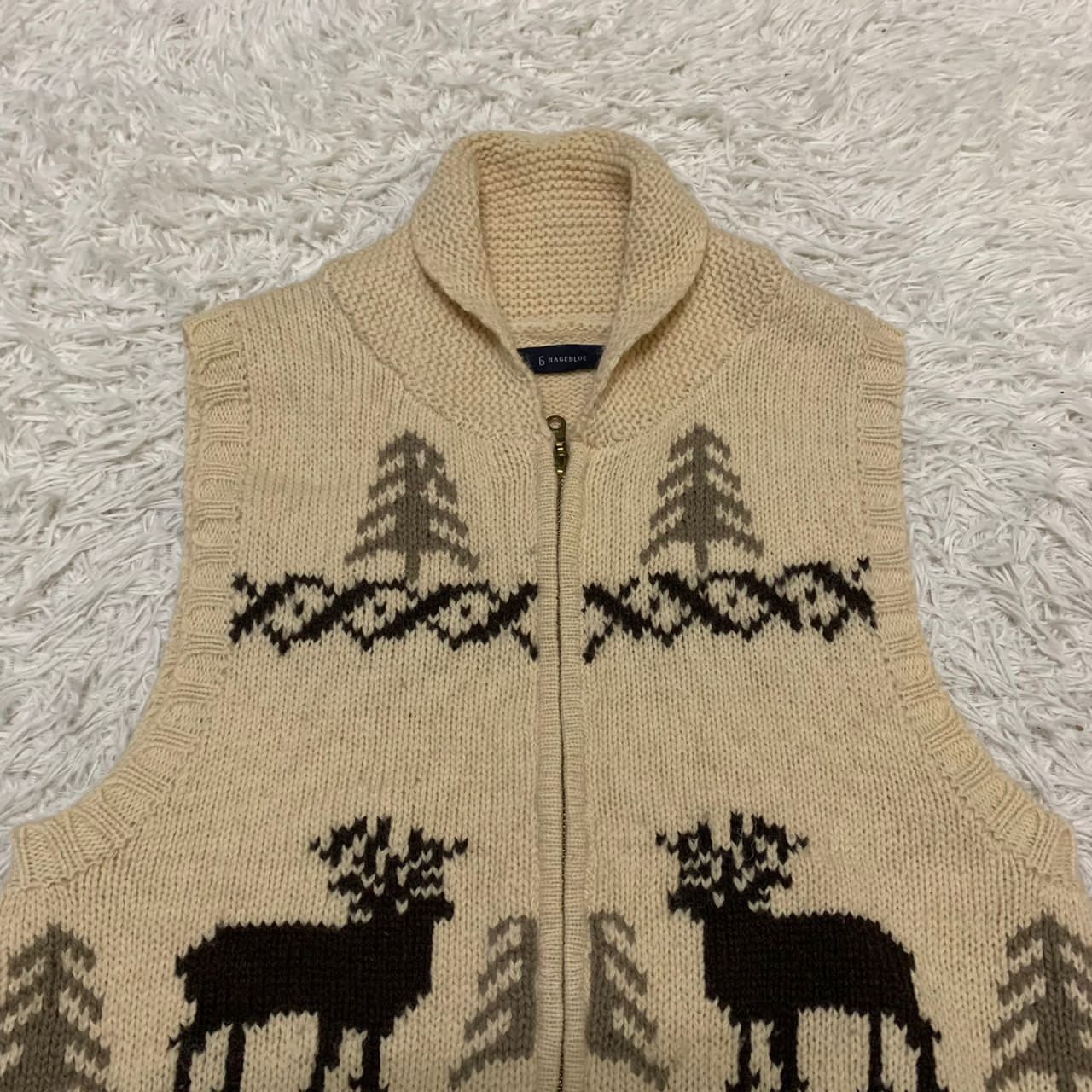Japanese Brand 6 Rageblue navajo design zipper vest knitwear Size US S / EU 44-46 / 1 - 4 Thumbnail