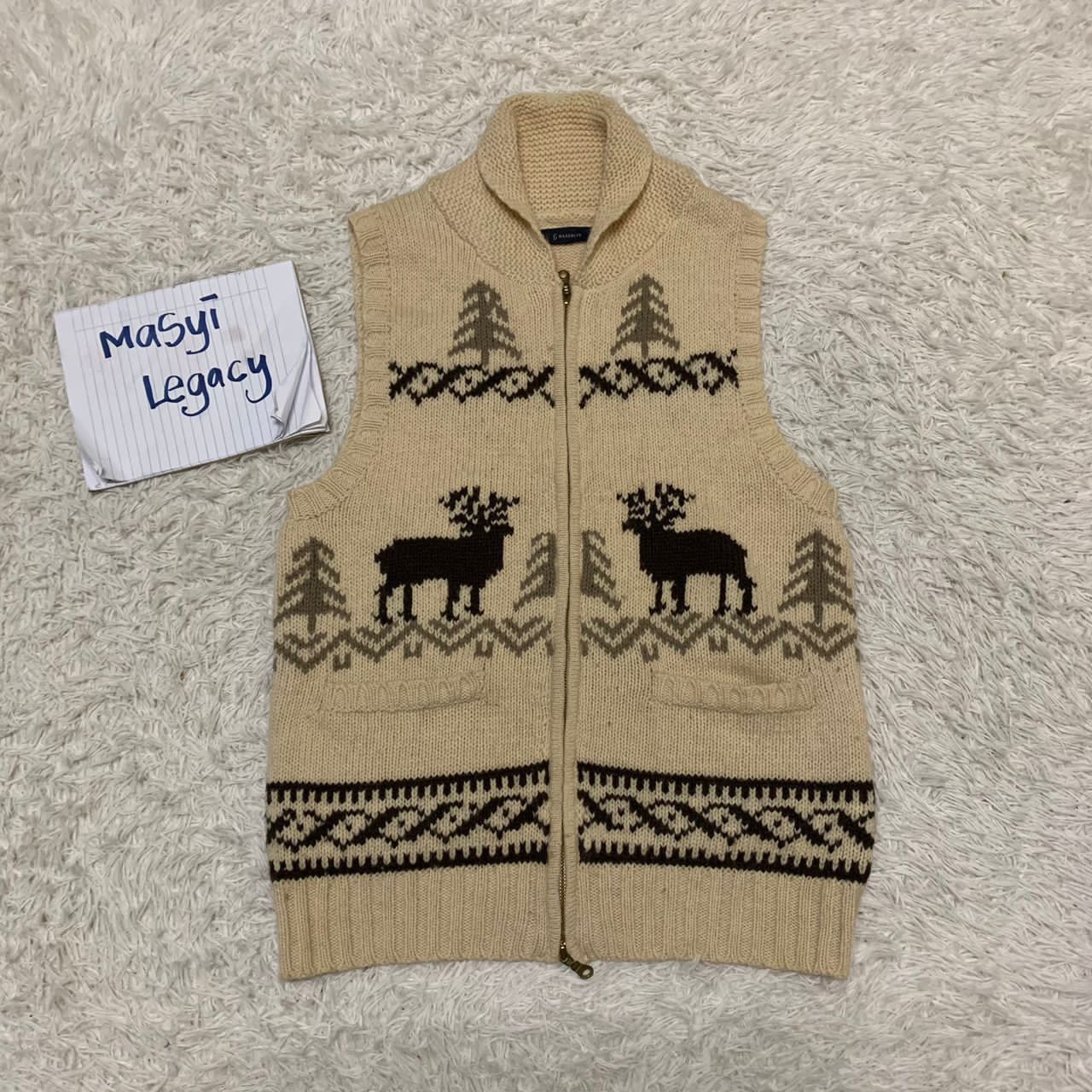 6 Rageblue navajo design zipper vest knitwear