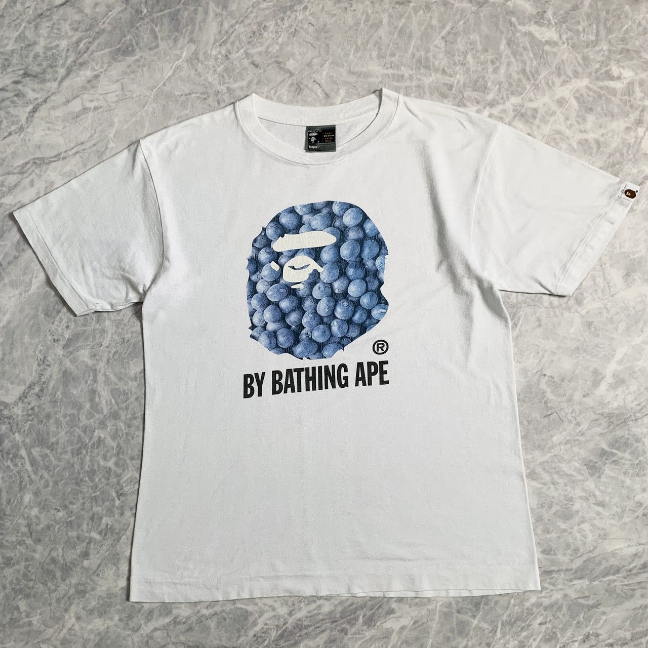 Bape VTG BAPE A BATHING APE GRAPE FACE LOGO T-SHIRT MADE JAPAN | Grailed