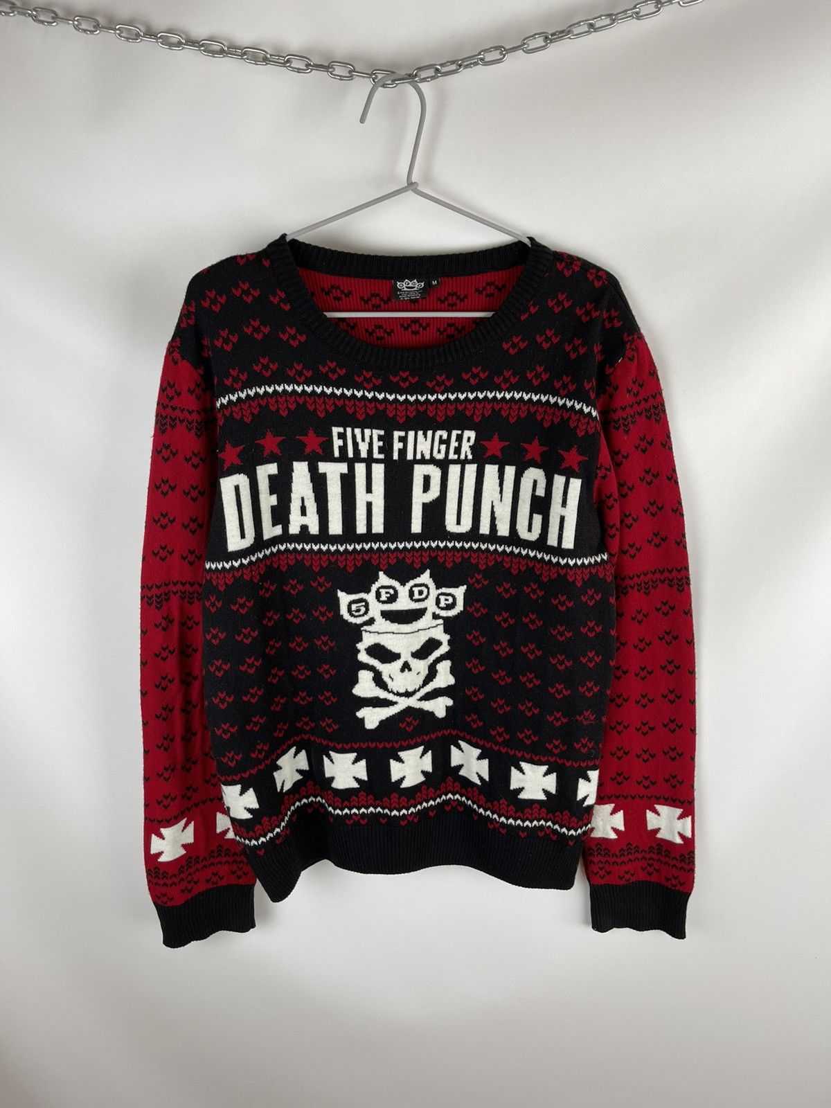Band Tees Five Finger Death Punch vintage knitted all over print sweat Size US M / EU 48-50 / 2 - 1 Thumbnail