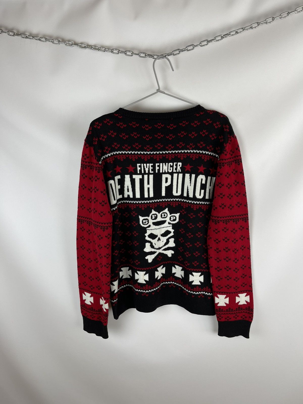 Band Tees Five Finger Death Punch vintage knitted all over print sweat Size US M / EU 48-50 / 2 - 2 Thumbnail