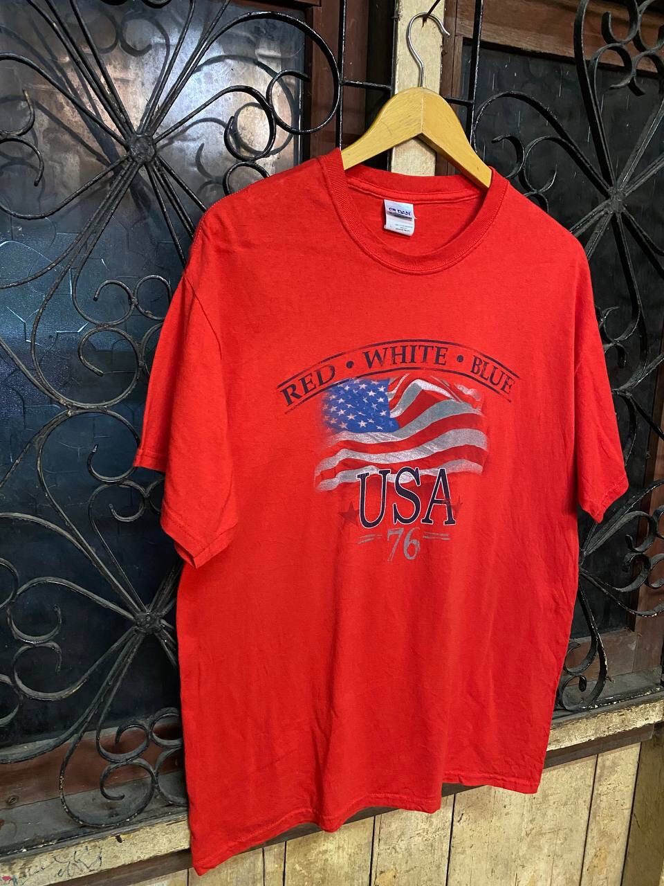 American Apparel USA FLAG TSHIRT Size US L / EU 52-54 / 3 - 4 Thumbnail