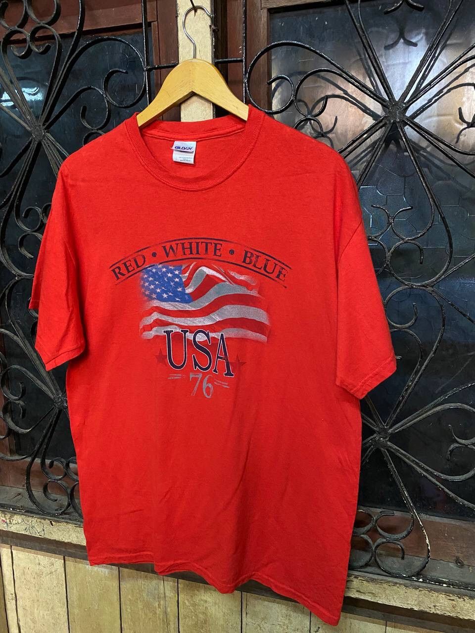 American Apparel USA FLAG TSHIRT Size US L / EU 52-54 / 3 - 5 Thumbnail