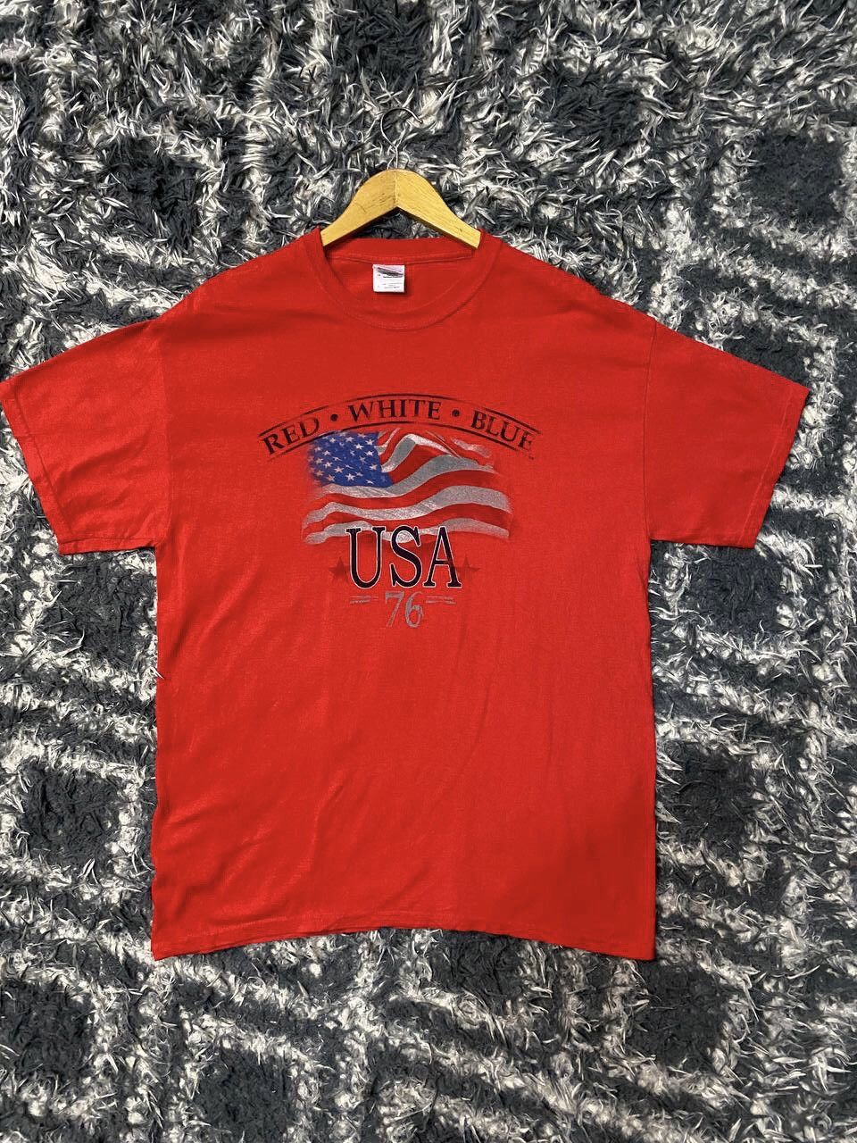 American Apparel USA FLAG TSHIRT Size US L / EU 52-54 / 3 - 6 Thumbnail