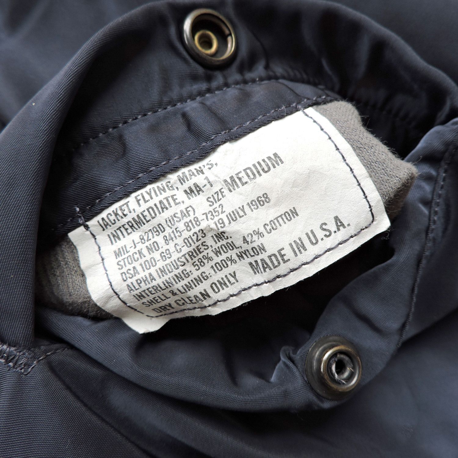 Alpha Industries 60's Alpha Industries MA-1 Flight Bomber Jacket Size US M / EU 48-50 / 2 - 3 Thumbnail