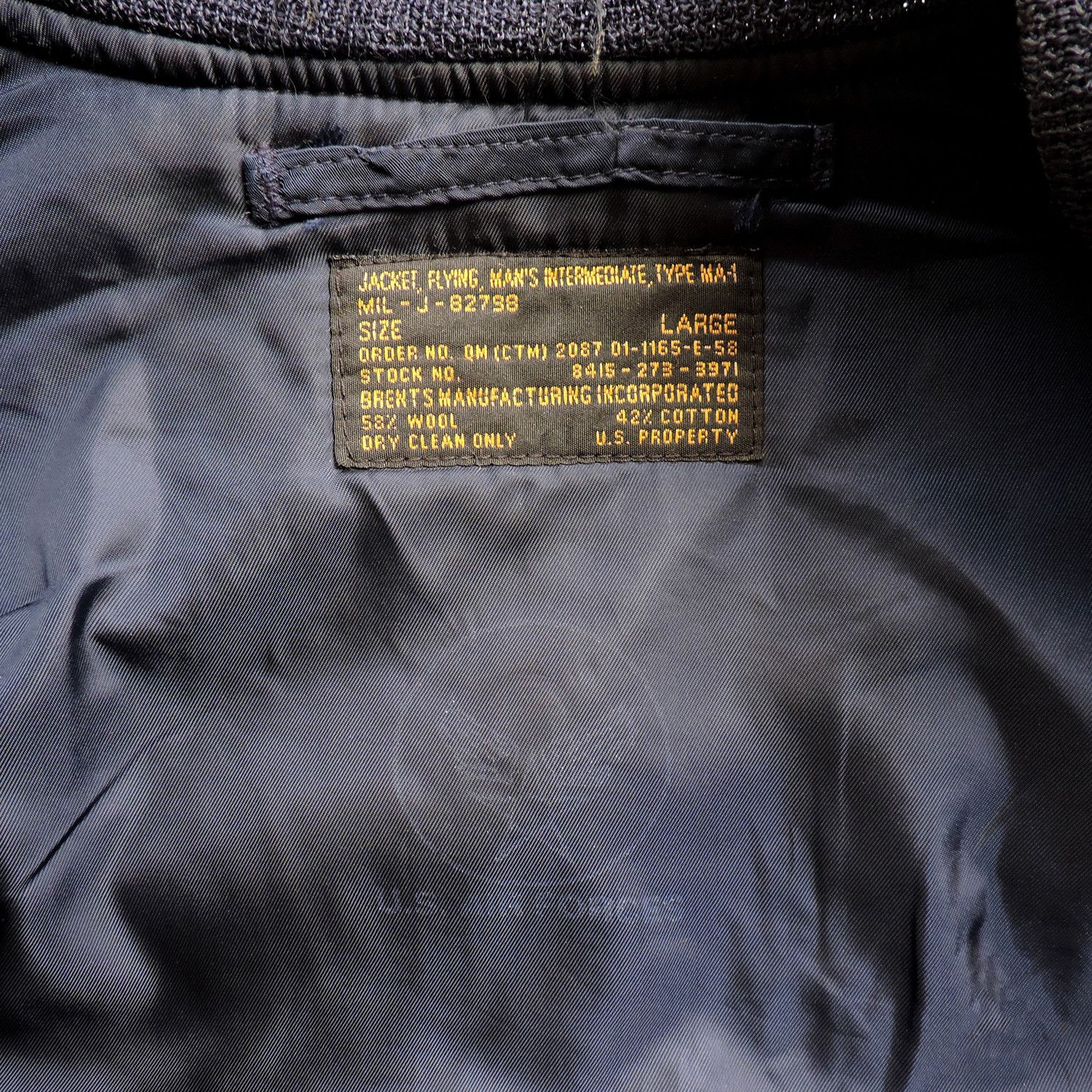 Other USAF MA-1 Flight Bomber Jacket By Brents Manufacturing Inc Size US L / EU 52-54 / 3 - 4 Thumbnail