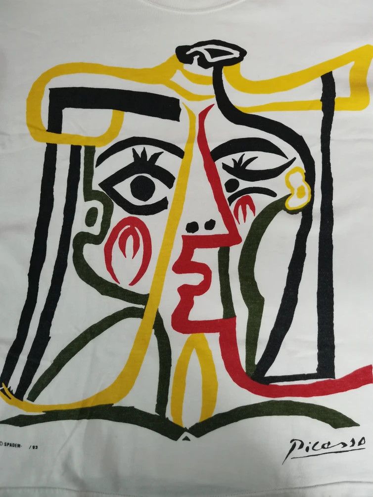 Paloma Picasso Rare Vintage Picasso Art Graffiti Tee Artis Designer Size US M / EU 48-50 / 2 - 2 Thumbnail