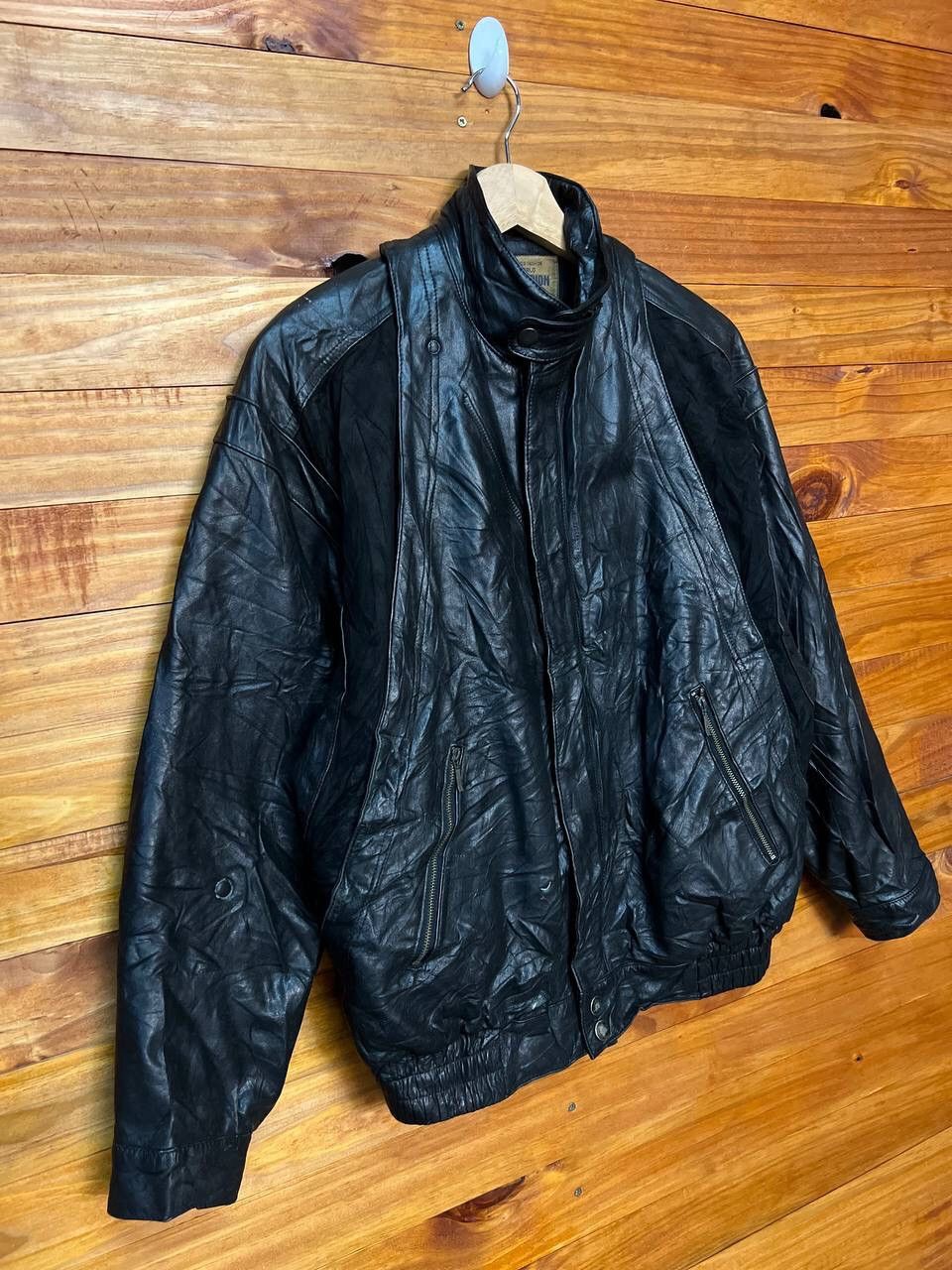 Champion 🔥BEST OFFER🔥VINTAGE CHAMPION LEATHER JACKET Size US L / EU 52-54 / 3 - 2 Thumbnail