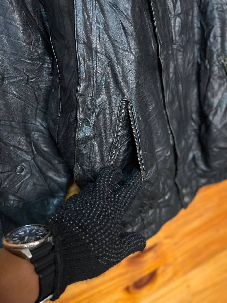 Champion 🔥BEST OFFER🔥VINTAGE CHAMPION LEATHER JACKET Size US L / EU 52-54 / 3 - 4 Thumbnail