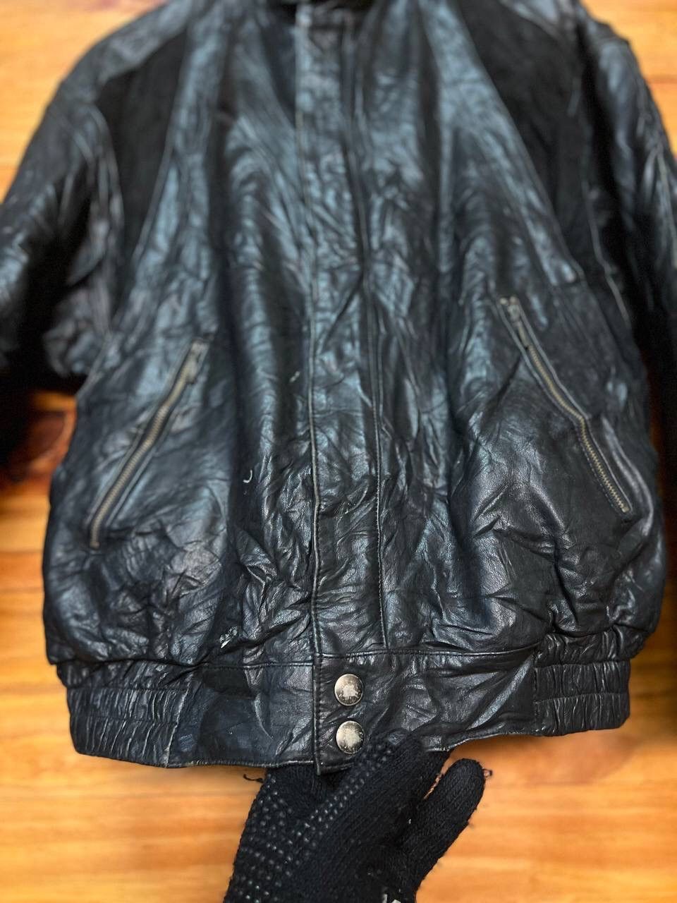 Champion 🔥BEST OFFER🔥VINTAGE CHAMPION LEATHER JACKET Size US L / EU 52-54 / 3 - 7 Thumbnail