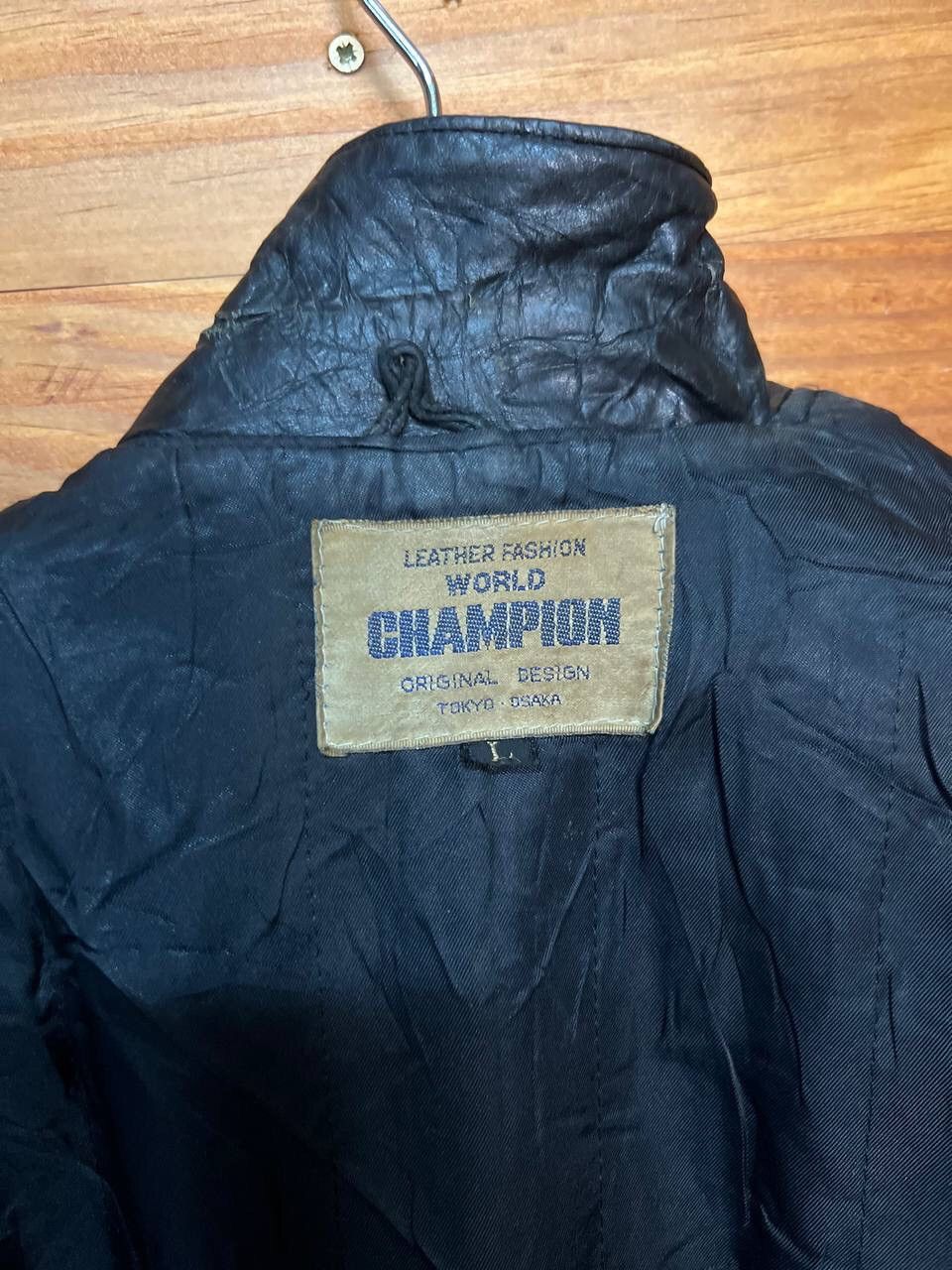 Champion 🔥BEST OFFER🔥VINTAGE CHAMPION LEATHER JACKET Size US L / EU 52-54 / 3 - 16 Thumbnail