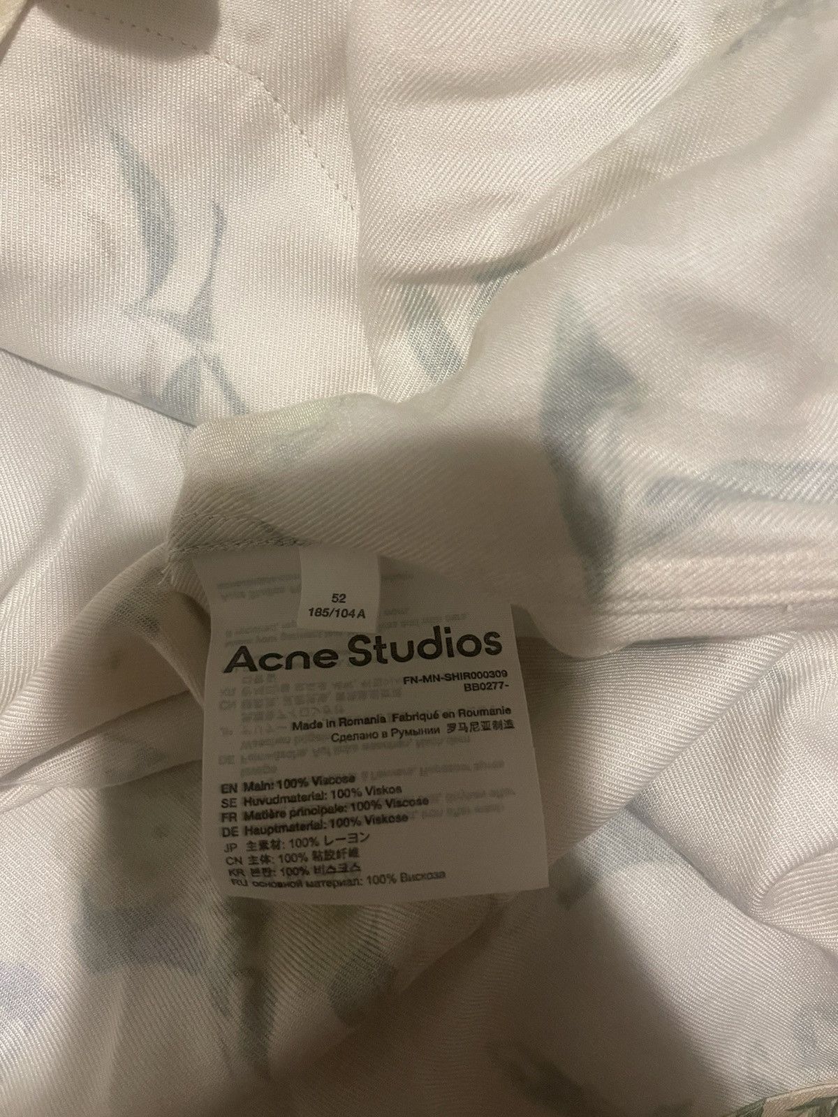 Acne Studios Acne Studio Floral Polka Dot Shirt Size US XL / EU 56 / 4 - 4 Thumbnail