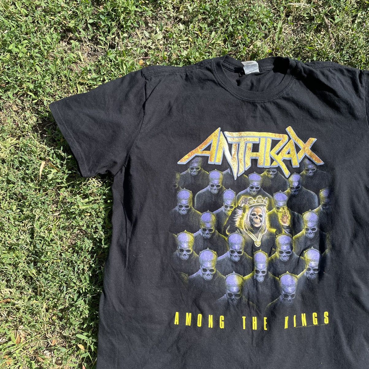 Vintage Vintage 90s Anthrax Graphic Band Tee Faded Black Punk Swag M Size US M / EU 48-50 / 2 - 3 Thumbnail