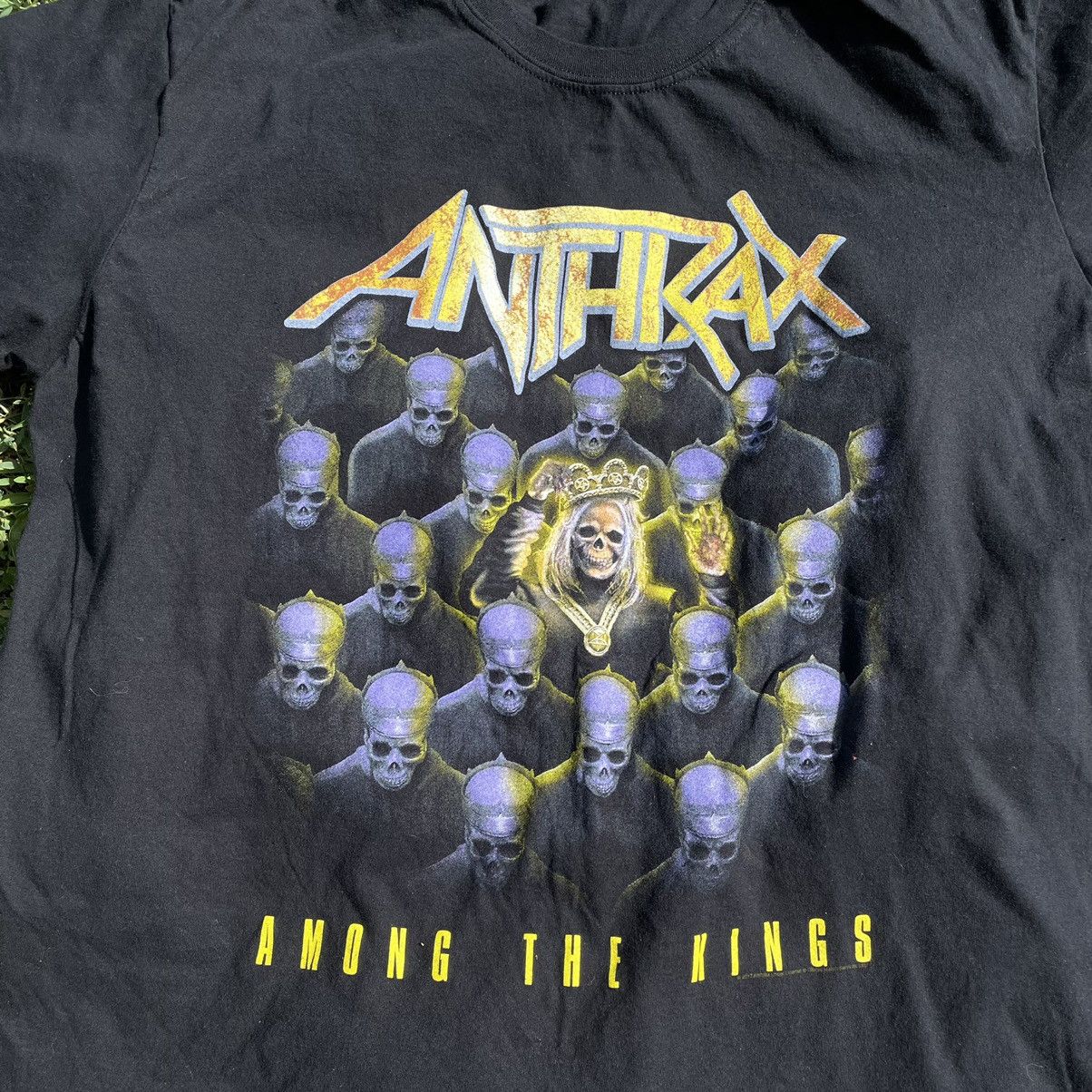 Vintage Vintage 90s Anthrax Graphic Band Tee Faded Black Punk Swag M Size US M / EU 48-50 / 2 - 4 Thumbnail