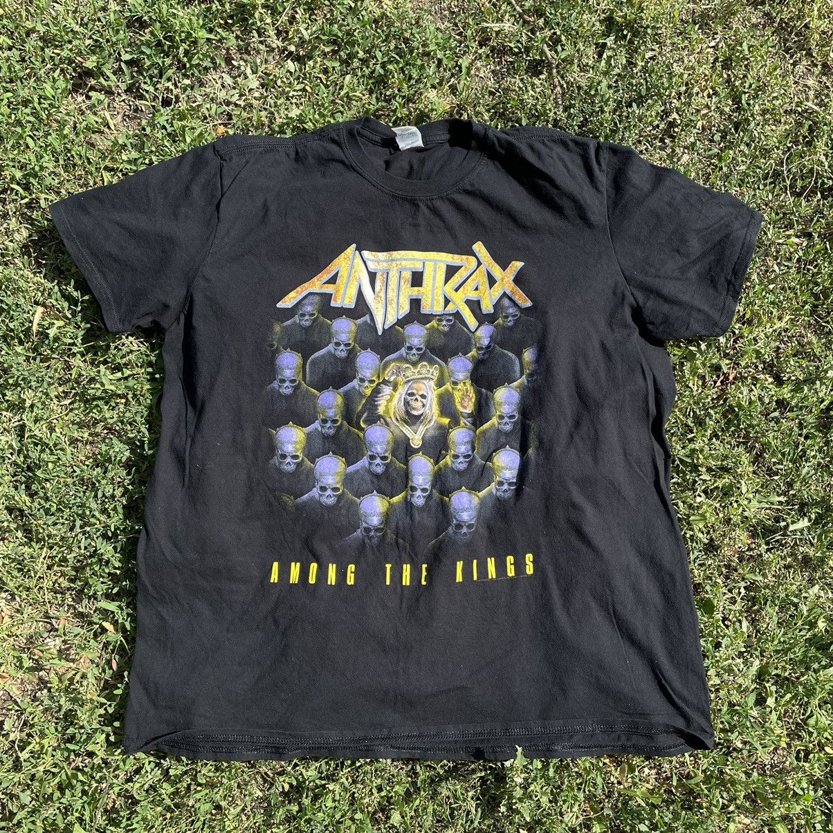 Vintage Vintage 90s Anthrax Graphic Band Tee Faded Black Punk Swag M Size US M / EU 48-50 / 2 - 1 Thumbnail