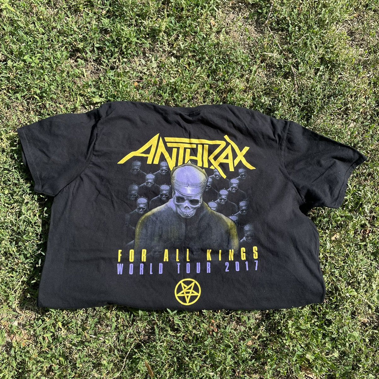 Vintage Vintage 90s Anthrax Graphic Band Tee Faded Black Punk Swag M Size US M / EU 48-50 / 2 - 5 Thumbnail
