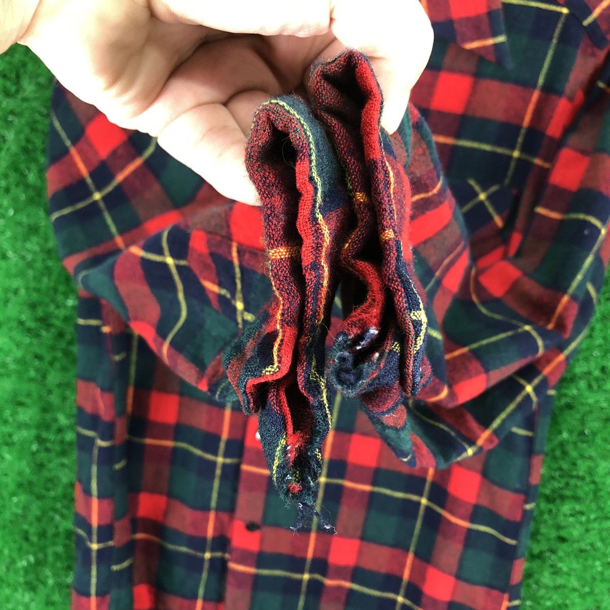 Vintage 50s Pendleton Wool Flannel Flap Pocket Loop Collar