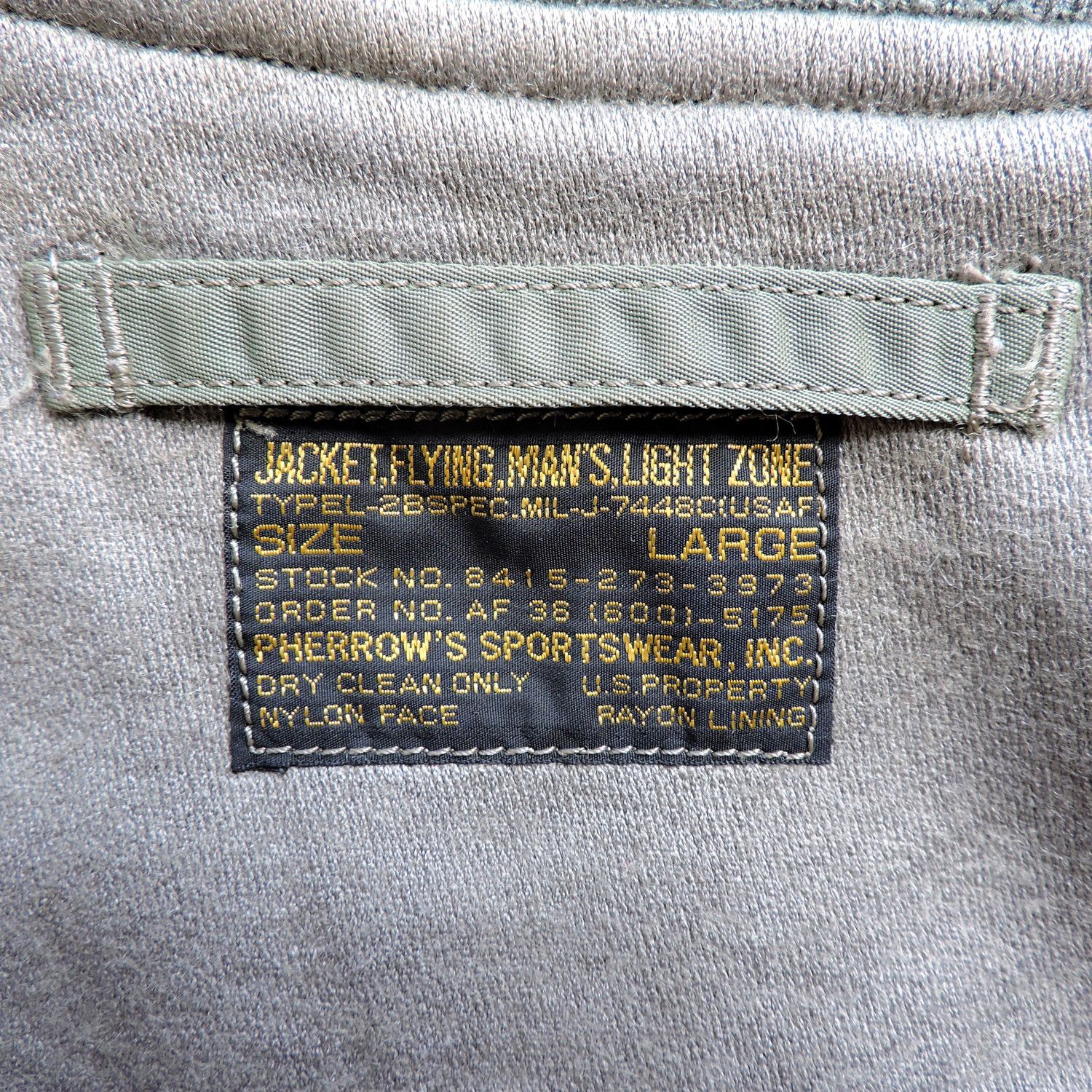 Pherrow's Pherrow's Sportswear, Inc. L-2B Flight Bomber Jacket Size US L / EU 52-54 / 3 - 4 Thumbnail