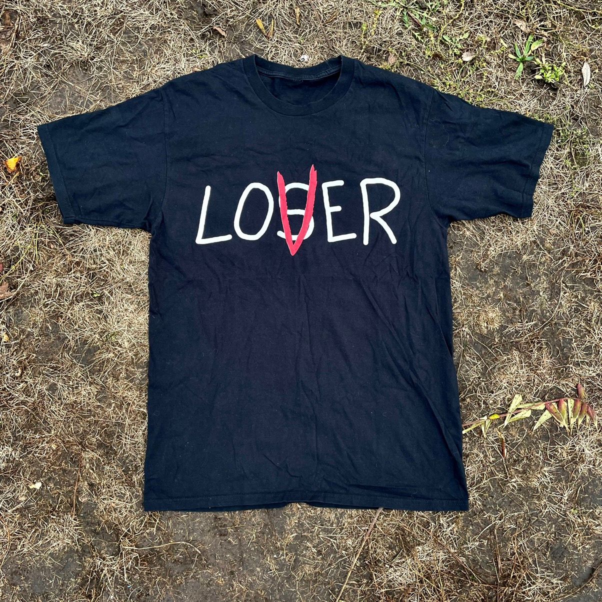 Pre-owned Humor X Vintage Y2k Adult “ Lover Loser “ Promo Grail Humor Tee In Black