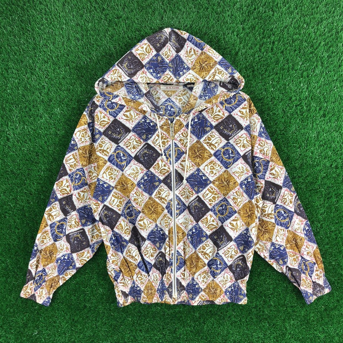 Japanese Brand Vintage Fullprint Sweater Zipper Hoodie by G/G Club Size US S / EU 44-46 / 1 - 1 Thumbnail
