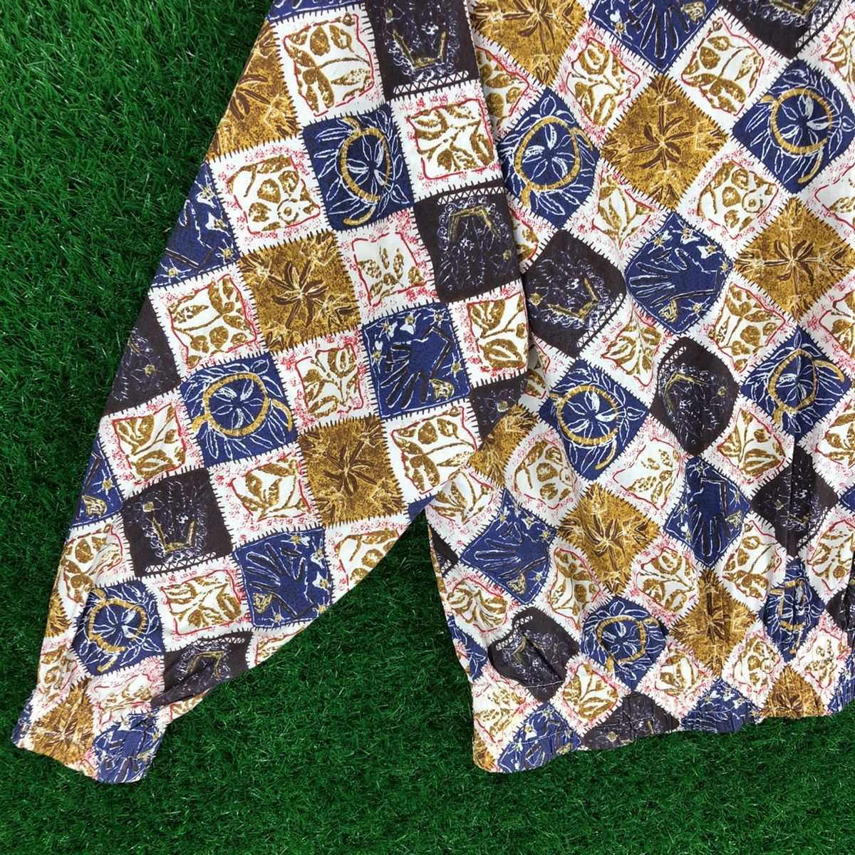 Japanese Brand Vintage Fullprint Sweater Zipper Hoodie by G/G Club Size US S / EU 44-46 / 1 - 6 Thumbnail