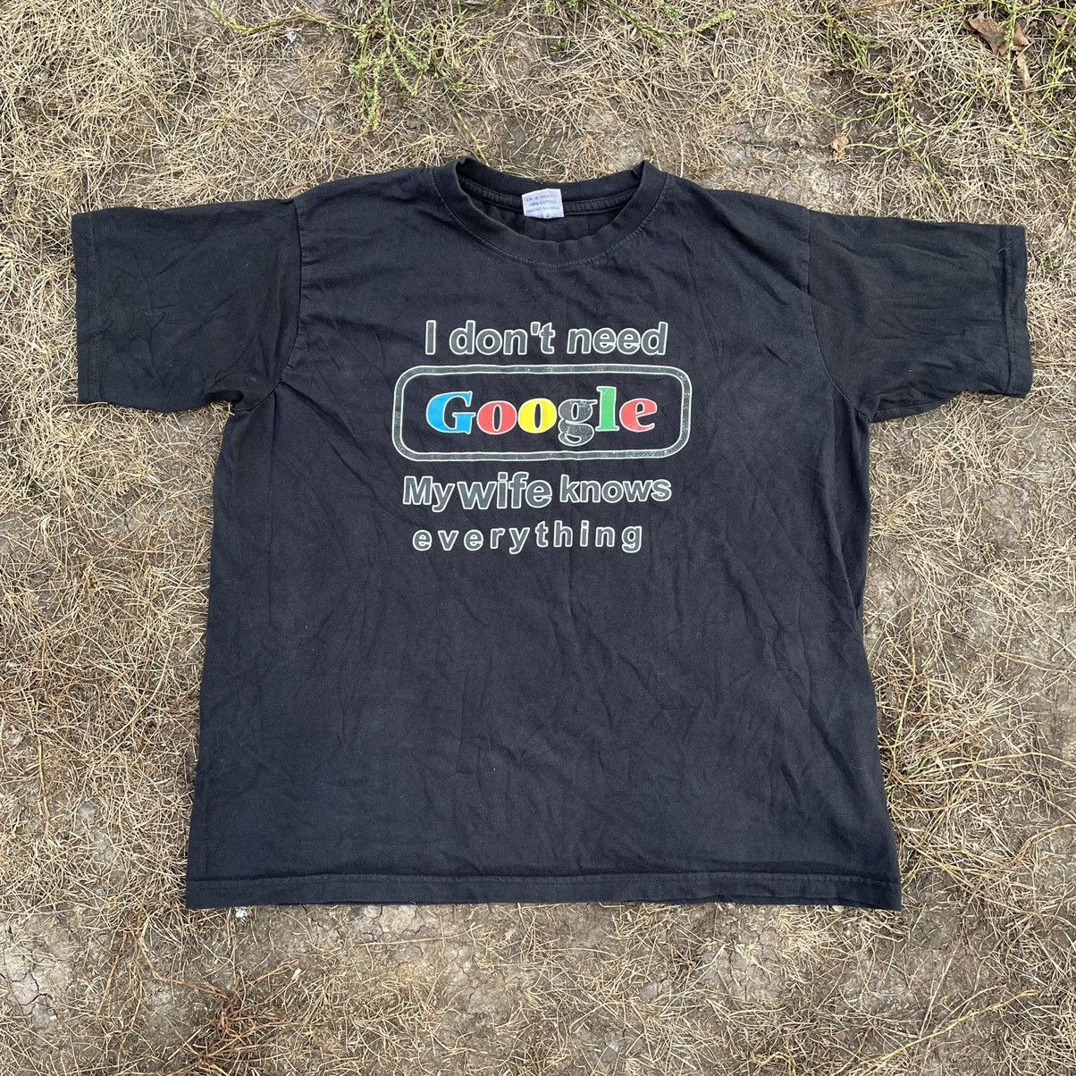 Vintage Vintage Y2K Google Humor Graphic Tee Streetwear Black Slim S Size US S / EU 44-46 / 1 - 1 Thumbnail