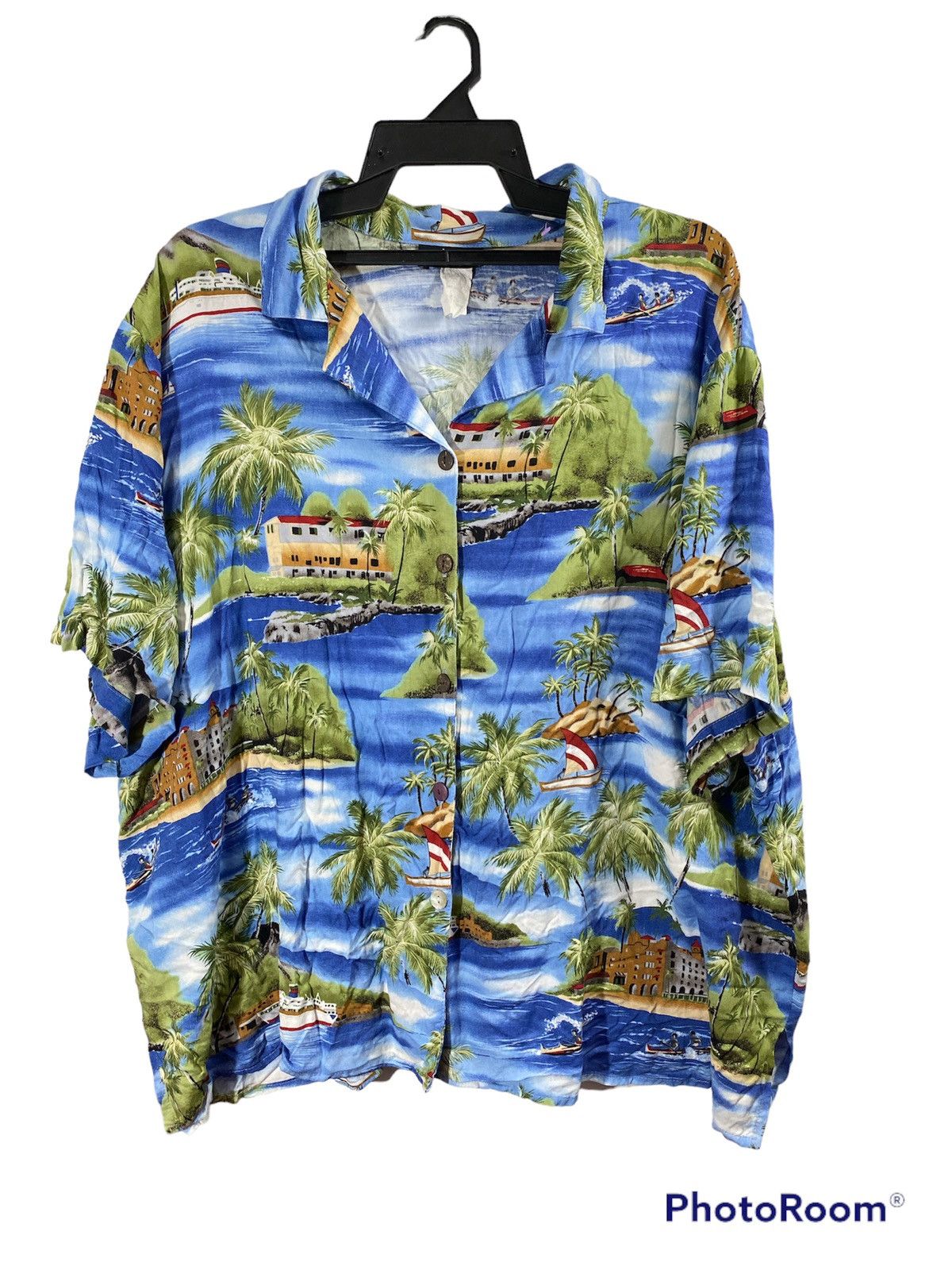 image of Outdoor Life x Vintage Island Tapestry 100 Rayon in Blue, Men's (Size 2XL)