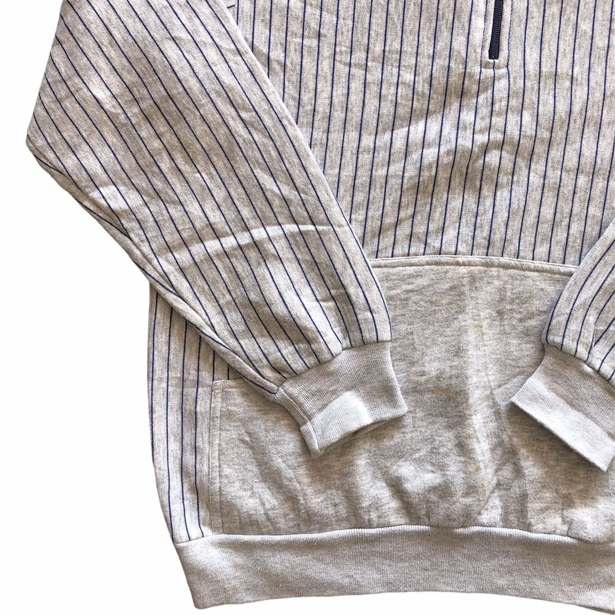 Japanese Brand Vintage Half Zipper Striped Sweater Shirt Size US M / EU 48-50 / 2 - 3 Thumbnail