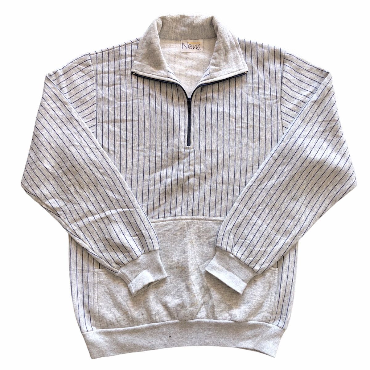 Japanese Brand Vintage Half Zipper Striped Sweater Shirt Size US M / EU 48-50 / 2 - 1 Thumbnail