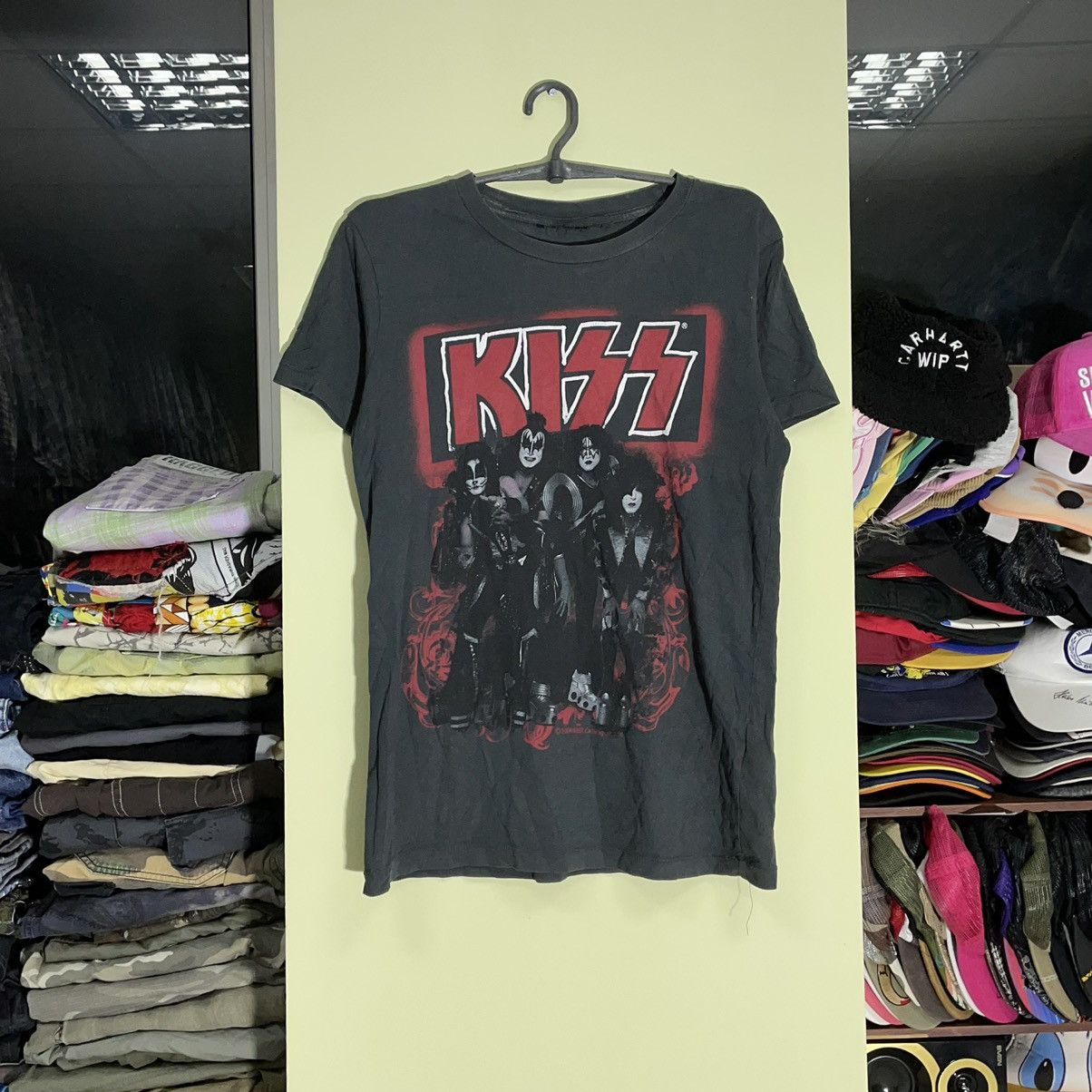 Vintage Vintage Y2K Kiss Band Graphic Tee Faded Black Grunge Opium M Size US M / EU 48-50 / 2 - 1 Thumbnail