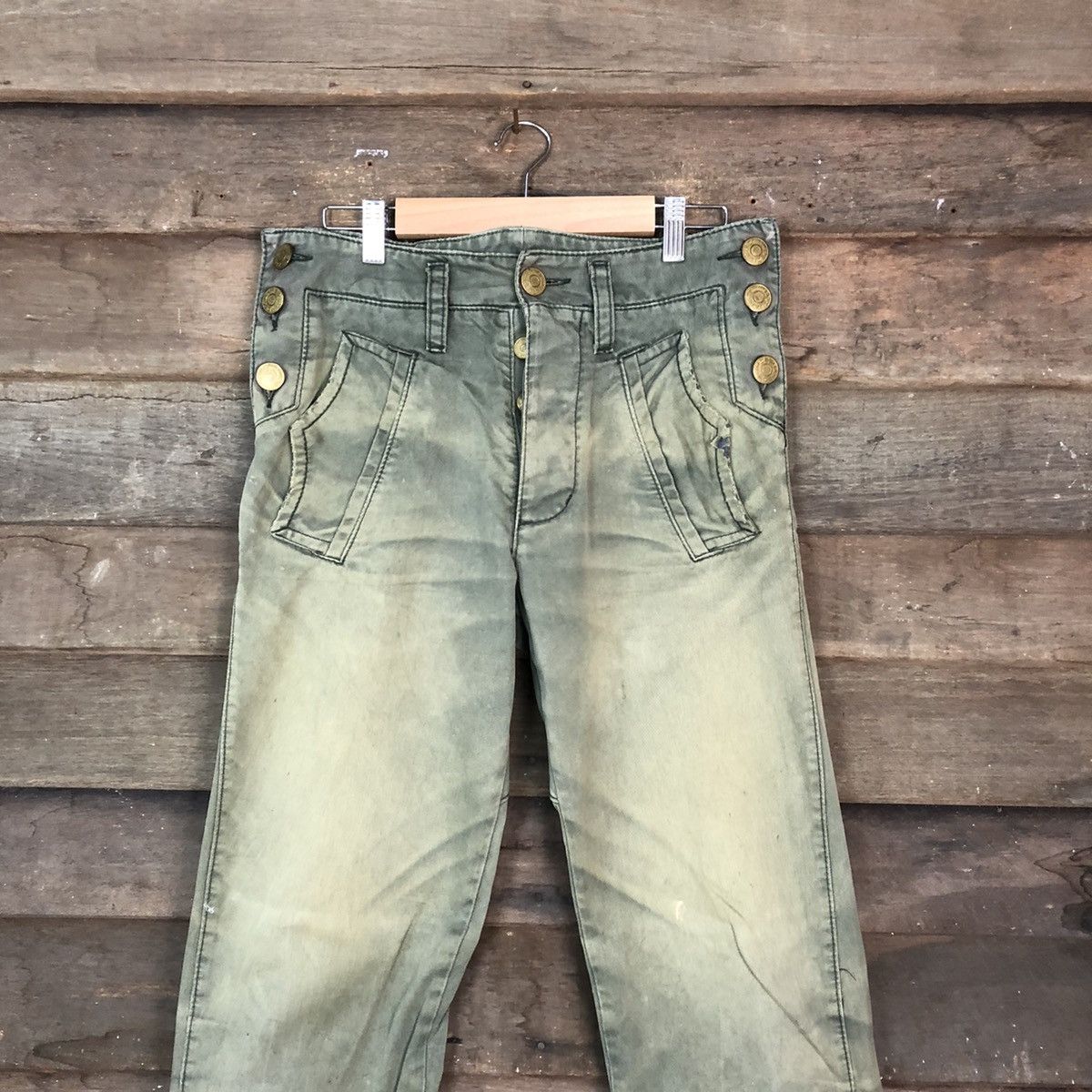 Dsquared2 Dsquared2 Green faded japan denim cargo Pants #6791 Size US 29 - 2 Thumbnail