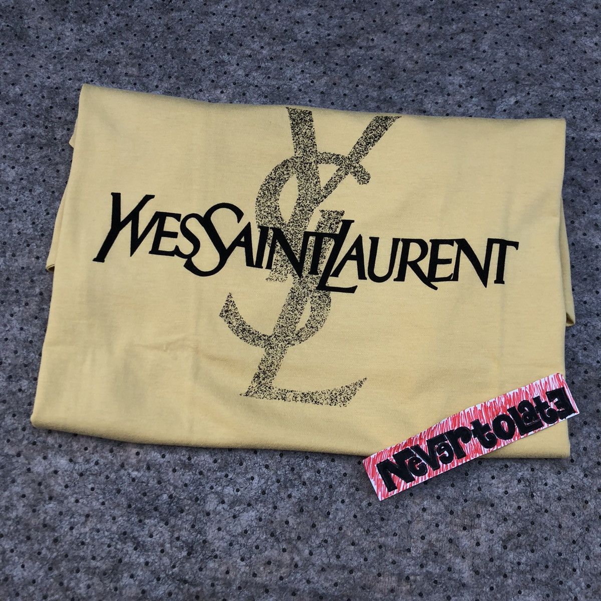Vintage × Yves Saint Laurent Vintage Yves Saint Laurent Big logo Tshirt Size US L / EU 52-54 / 3 - 5 Thumbnail