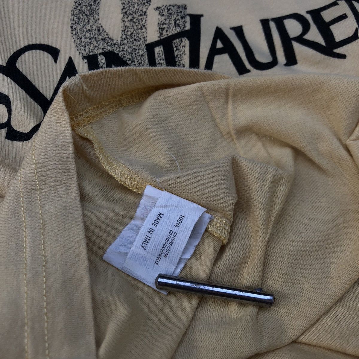Vintage × Yves Saint Laurent Vintage Yves Saint Laurent Big logo Tshirt Size US L / EU 52-54 / 3 - 3 Thumbnail