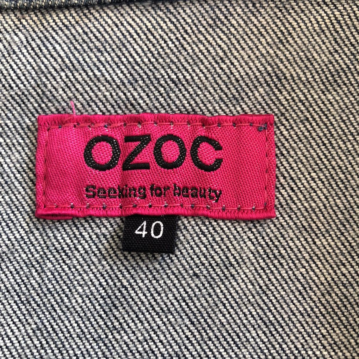 Japanese Brand Vintage Y2K Denim Trucker Jacket Women by OZOC Size XS / US 0-2 / IT 36-38 - 11 Thumbnail