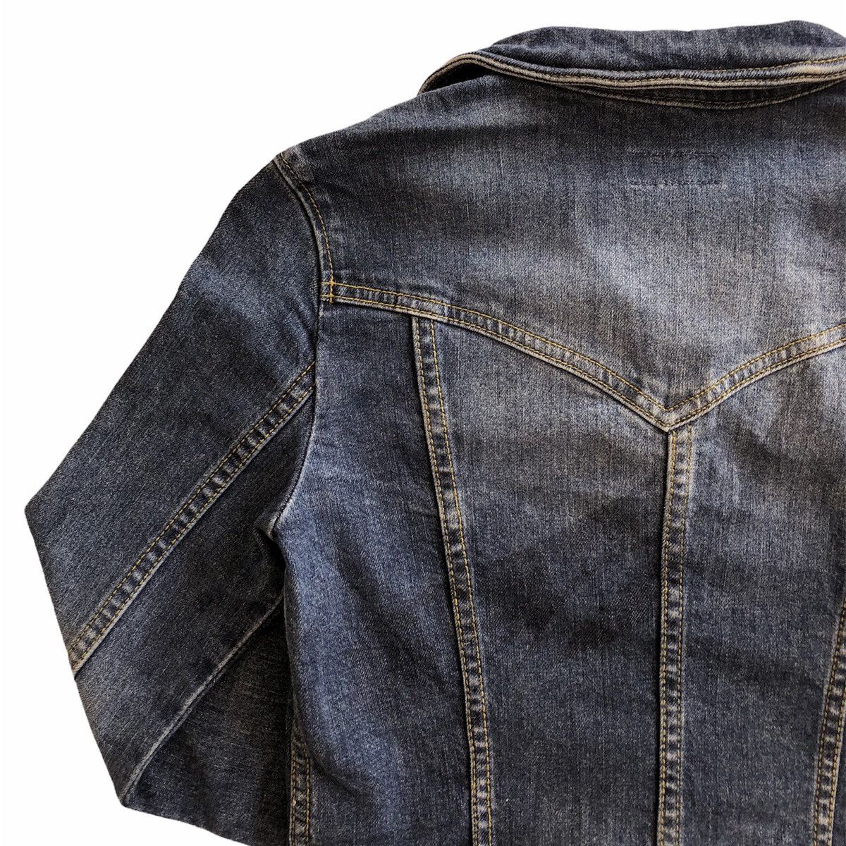 Japanese Brand Vintage Y2K Denim Trucker Jacket Women by OZOC Size XS / US 0-2 / IT 36-38 - 8 Thumbnail