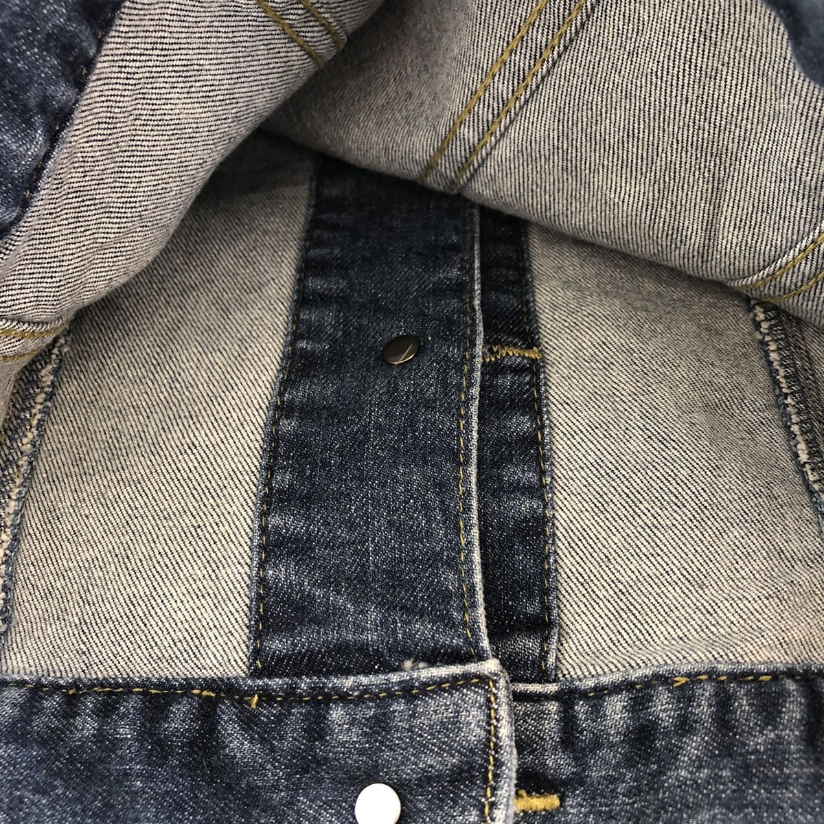 Japanese Brand Vintage Y2K Denim Trucker Jacket Women by OZOC Size XS / US 0-2 / IT 36-38 - 10 Thumbnail