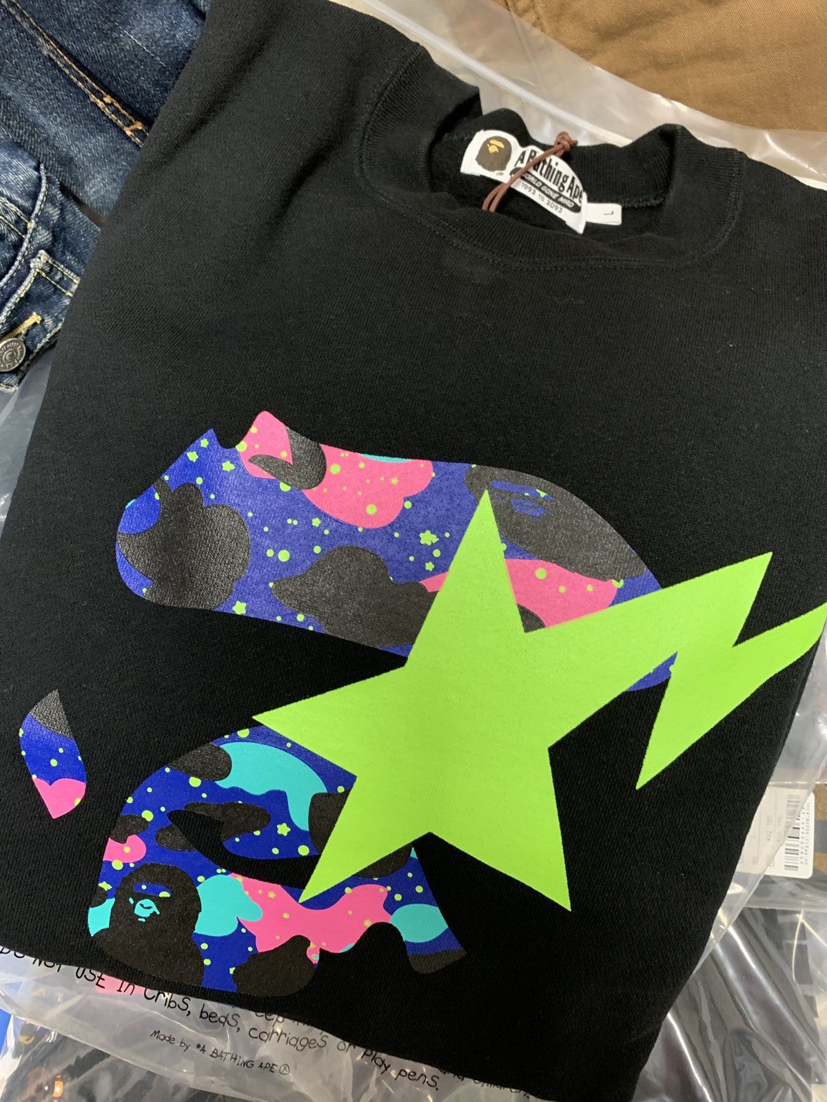 Bape DS! BAPE KID CUDI MOON MAN CREWNECK SWEATSHIRT Size US L / EU 52-54 / 3 - 4 Thumbnail