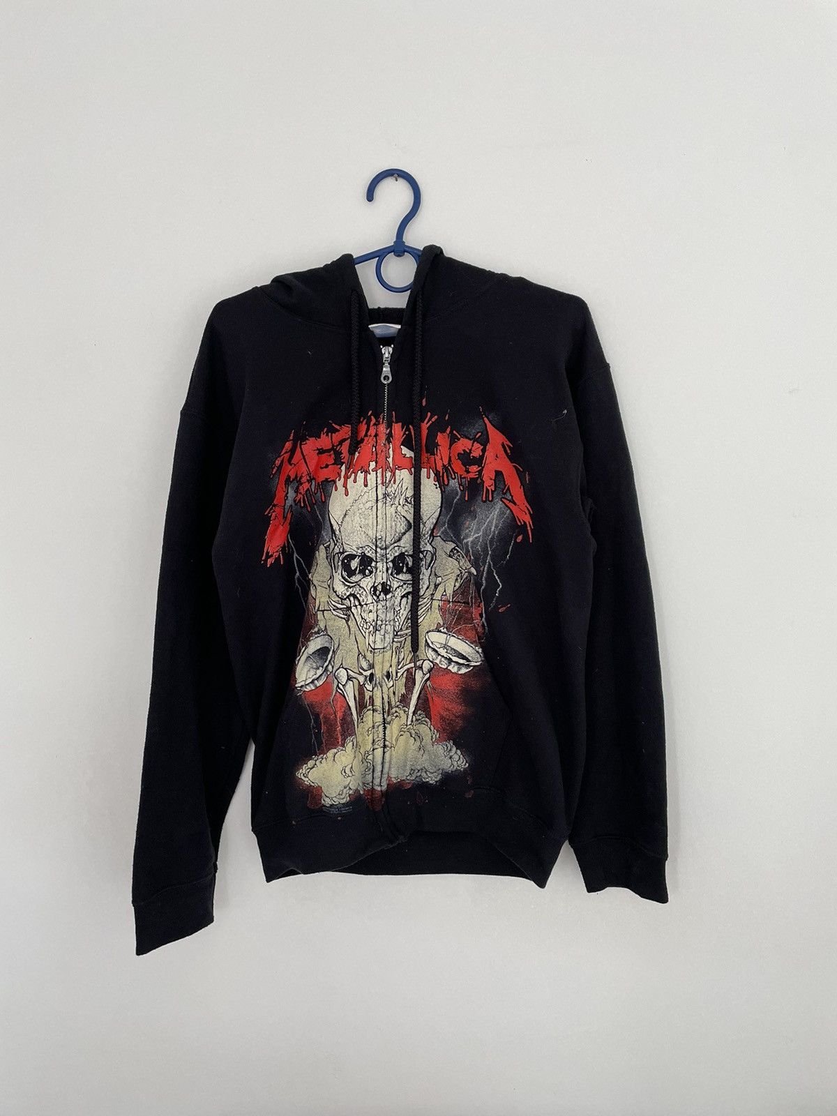 Band Tees × Metallica × Vintage Y2K 2009 Metallica Zip Hoodie Size US S / EU 44-46 / 1 - 2 Thumbnail