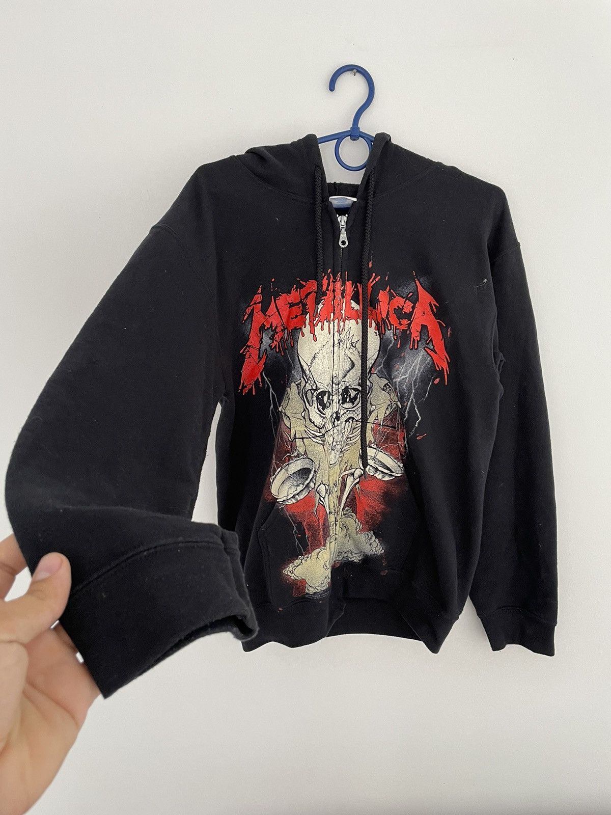 Band Tees × Metallica × Vintage Y2K 2009 Metallica Zip Hoodie Size US S / EU 44-46 / 1 - 1 Thumbnail