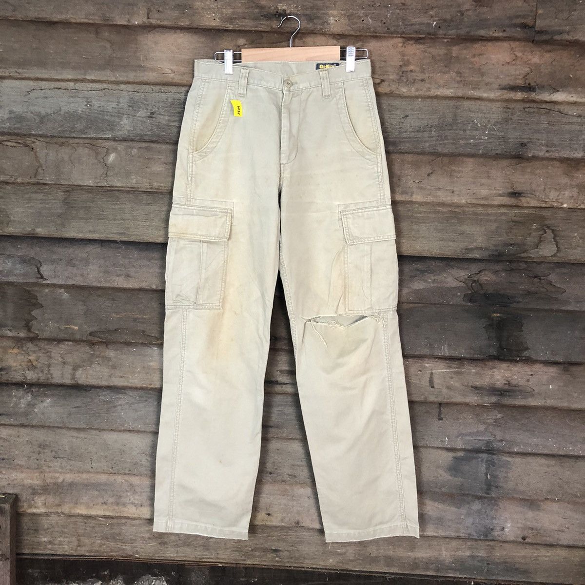 Oshkosh Osh Kosh Brown distresses multi pocket Cargo Pants #2839 Size US 28 / EU 44 - 1 Thumbnail