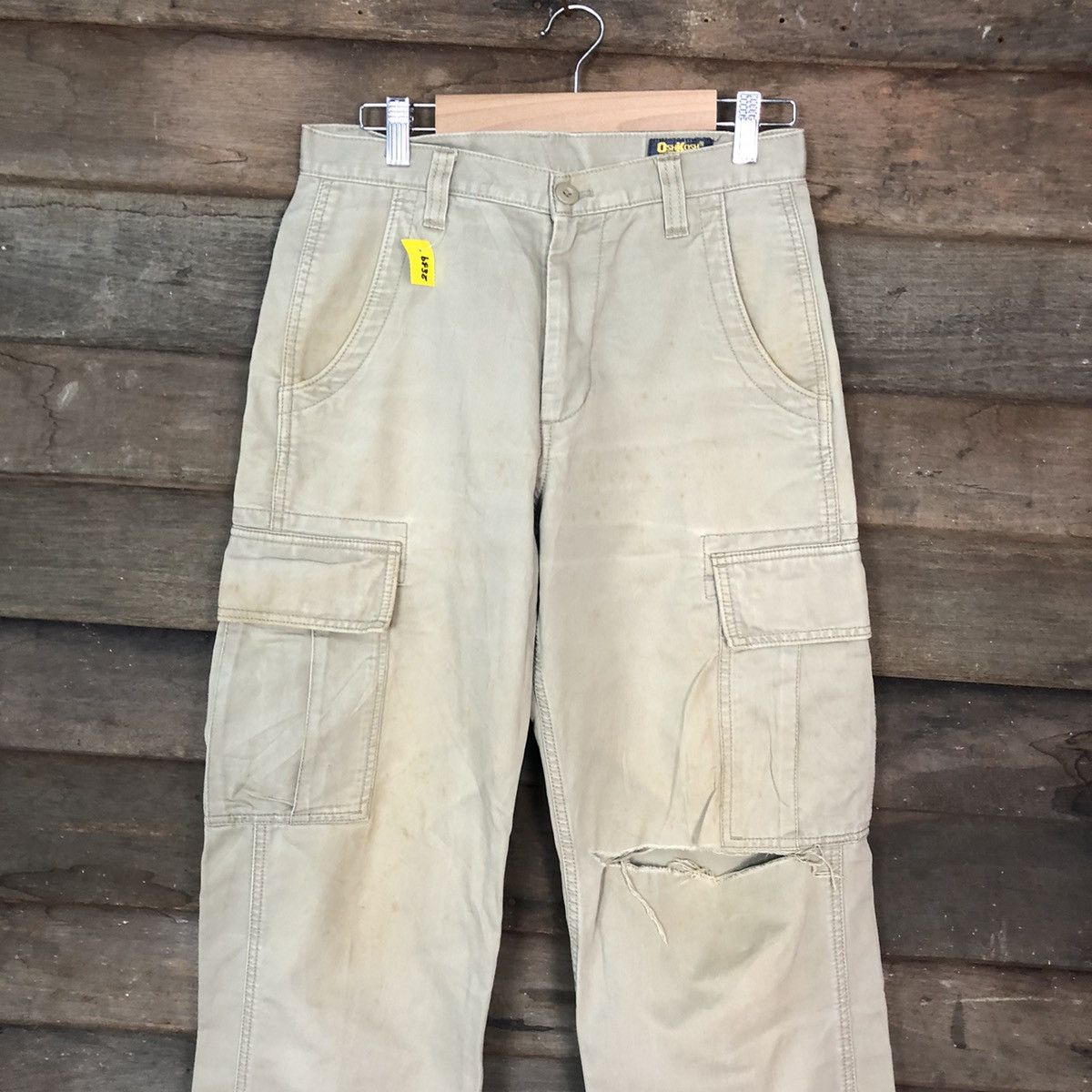 Oshkosh Osh Kosh Brown distresses multi pocket Cargo Pants #2839 Size US 28 / EU 44 - 2 Thumbnail