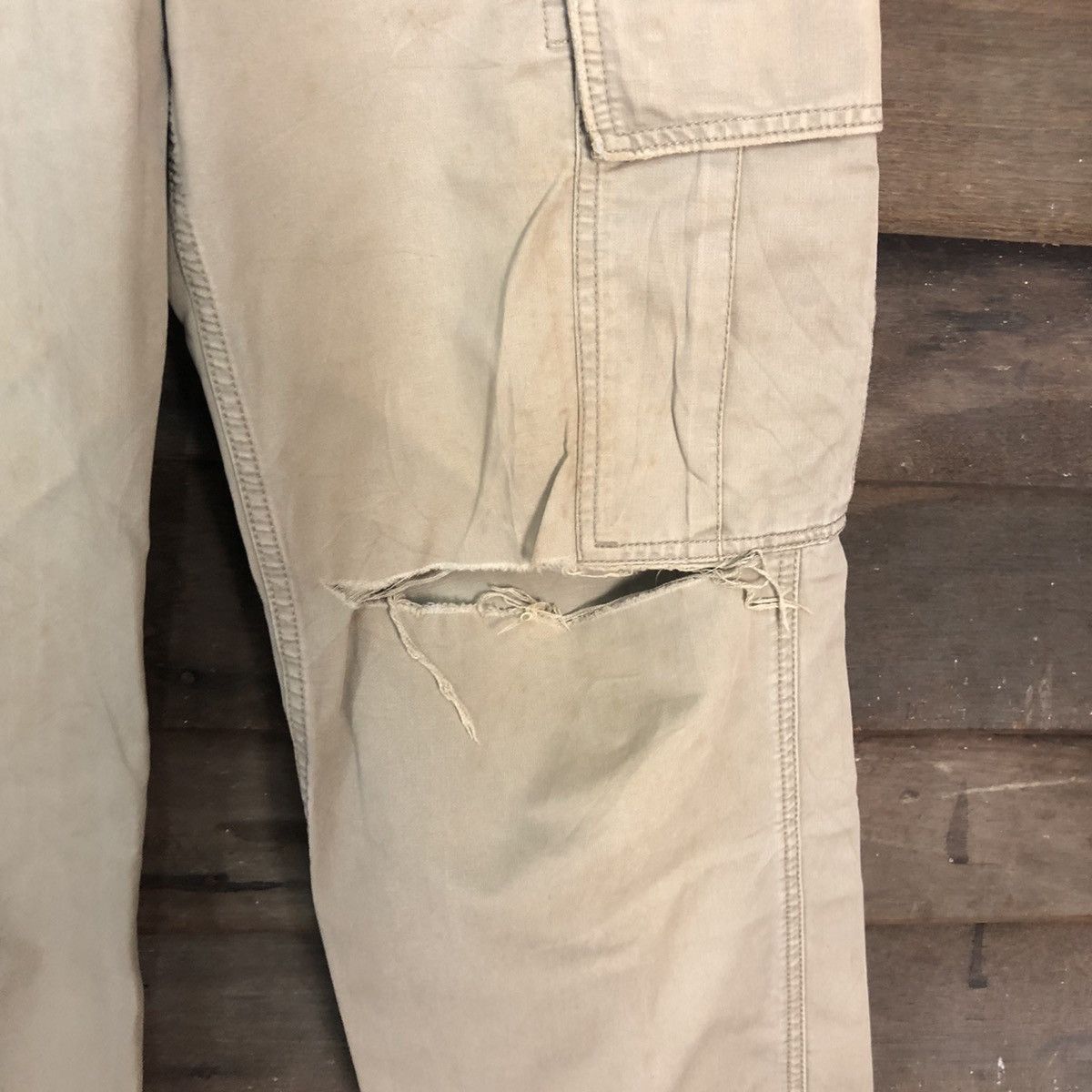 Oshkosh Osh Kosh Brown distresses multi pocket Cargo Pants #2839 Size US 28 / EU 44 - 11 Thumbnail