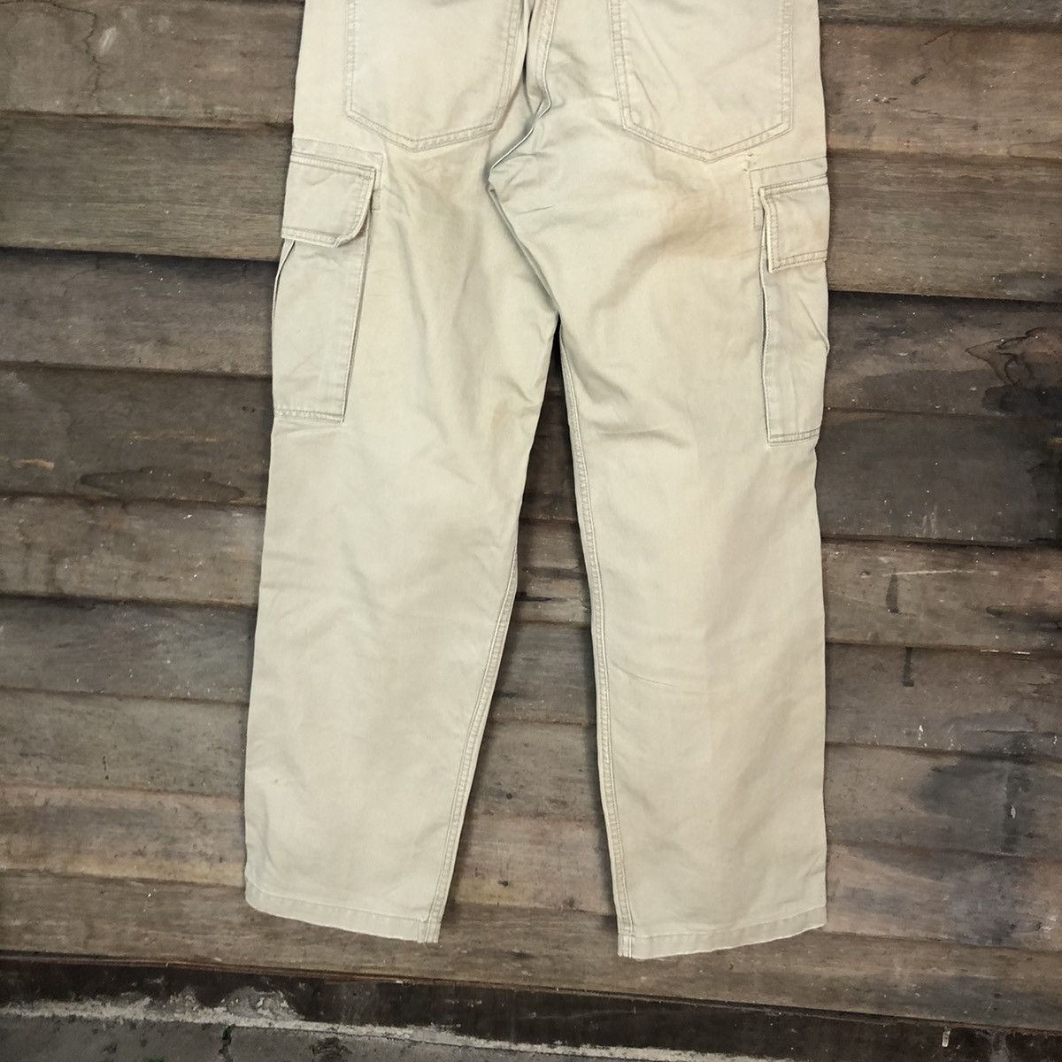 Oshkosh Osh Kosh Brown distresses multi pocket Cargo Pants #2839 Size US 28 / EU 44 - 14 Thumbnail