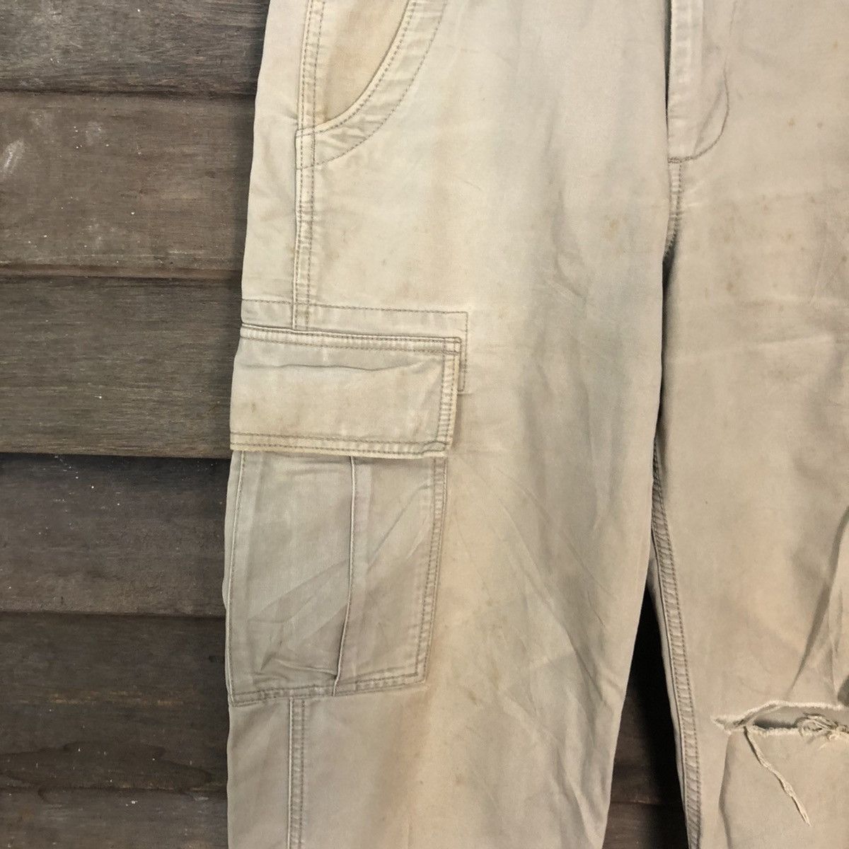 Oshkosh Osh Kosh Brown distresses multi pocket Cargo Pants #2839 Size US 28 / EU 44 - 6 Thumbnail